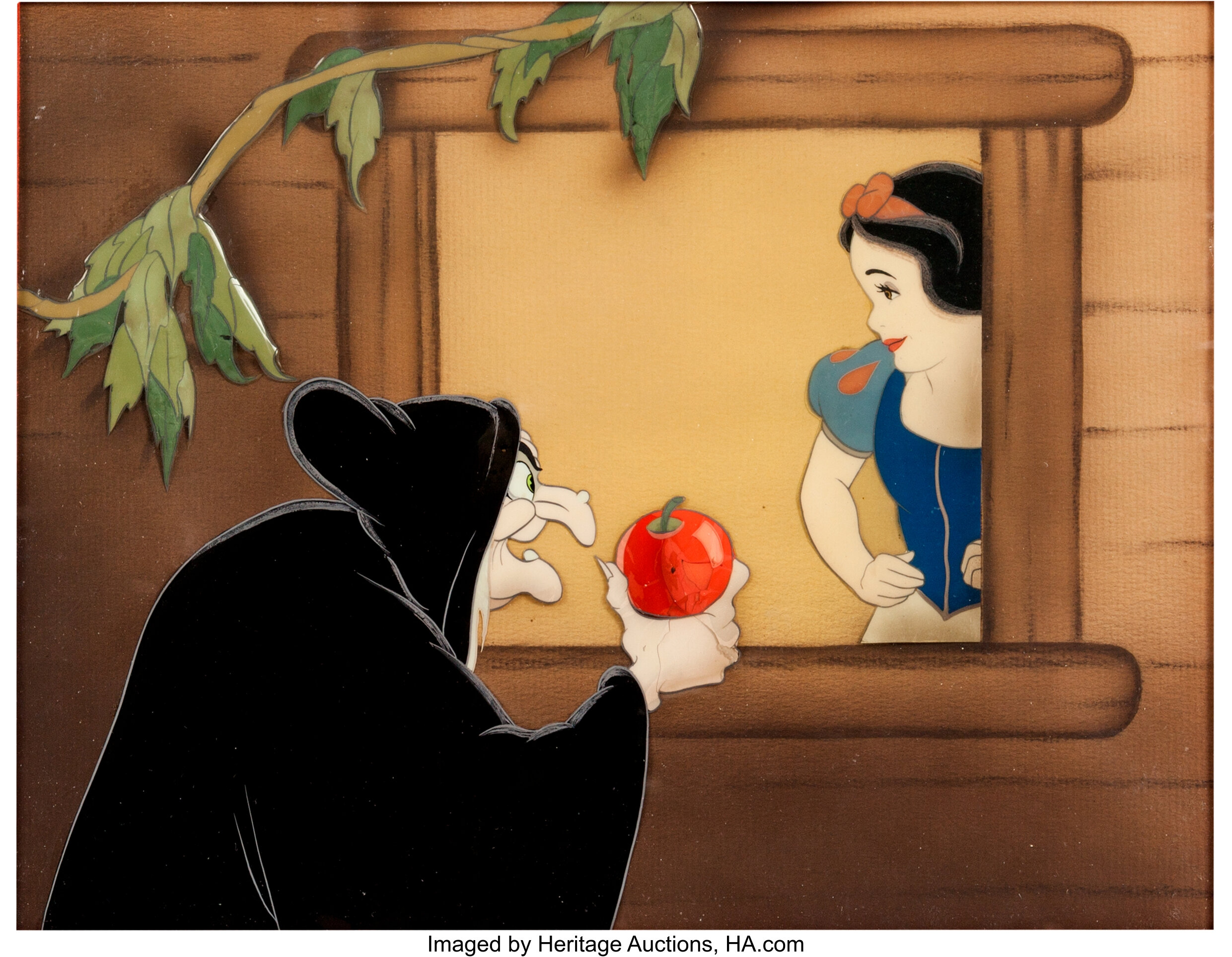 Snow White And The Seven Dwarfs Old Hag Production Cel Set Up Walt Lot 95096 Heritage Auctions 