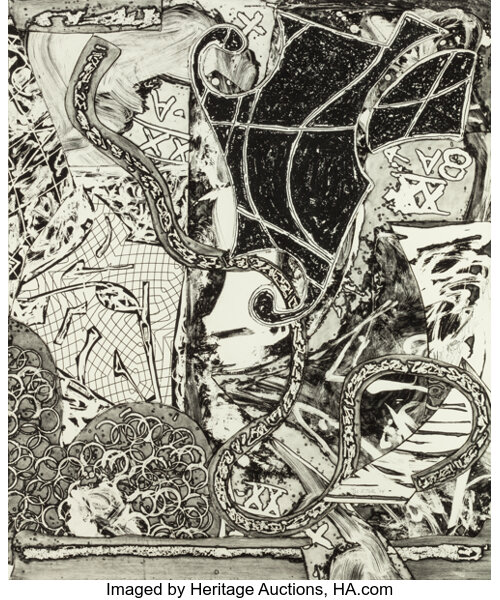 Prints:Contemporary, FRANK STELLA (American, b. 1936). Engraving IX (from Swan
engraving), 1984. Relief-printed etching. 59-1/2 x 49-3/4 inch...