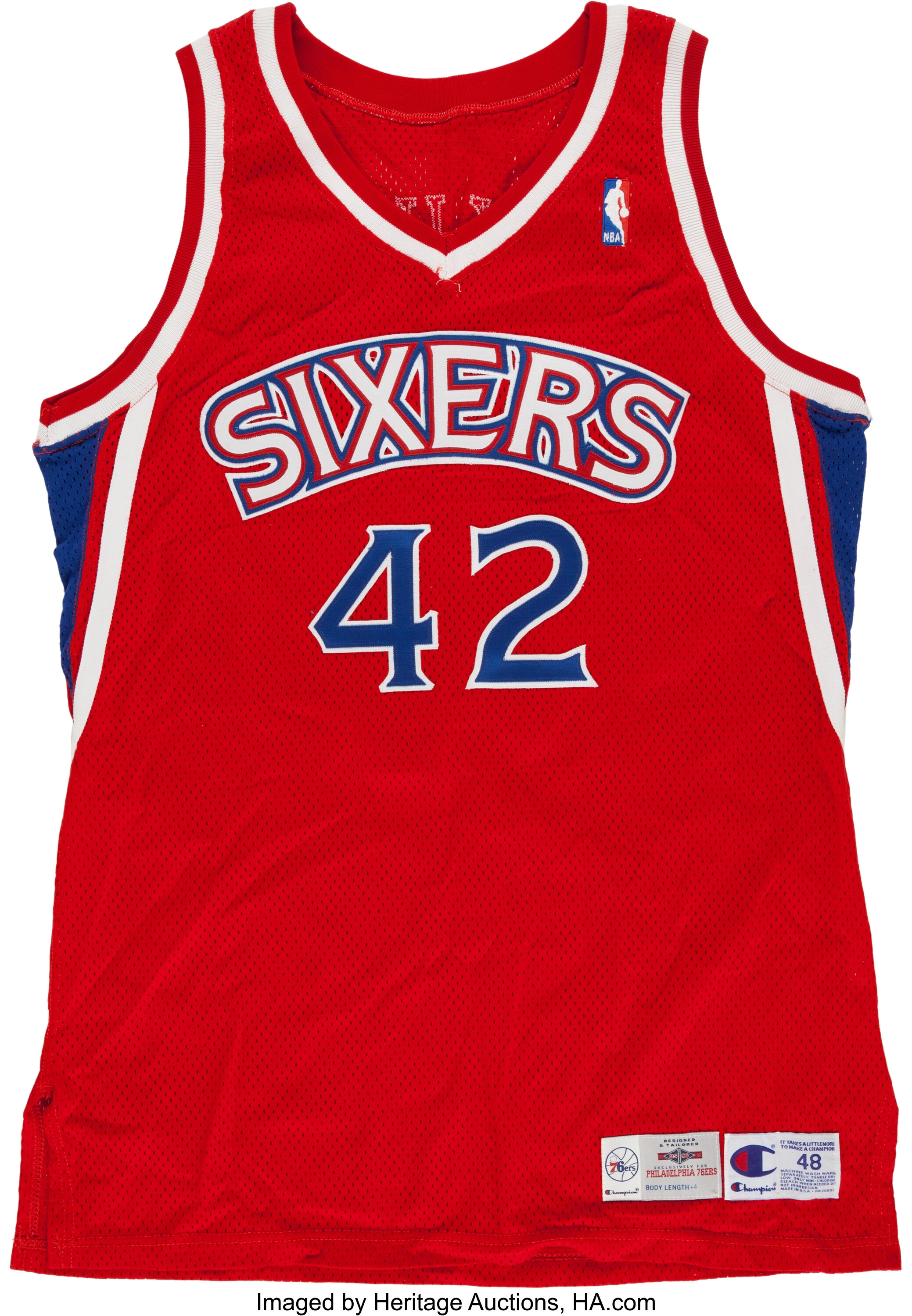 VTG Jerry Steakhouse Philadelphia Sixers NBA Champion Jersey RARE