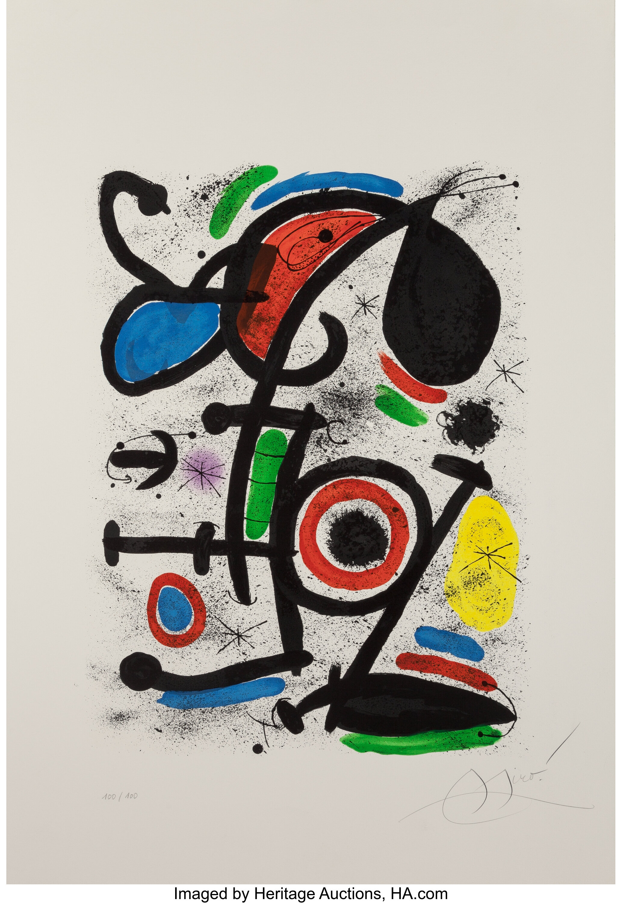 Joan Miro Spanish 13 19 Querelle D Amoureux Ii From Lot Heritage Auctions