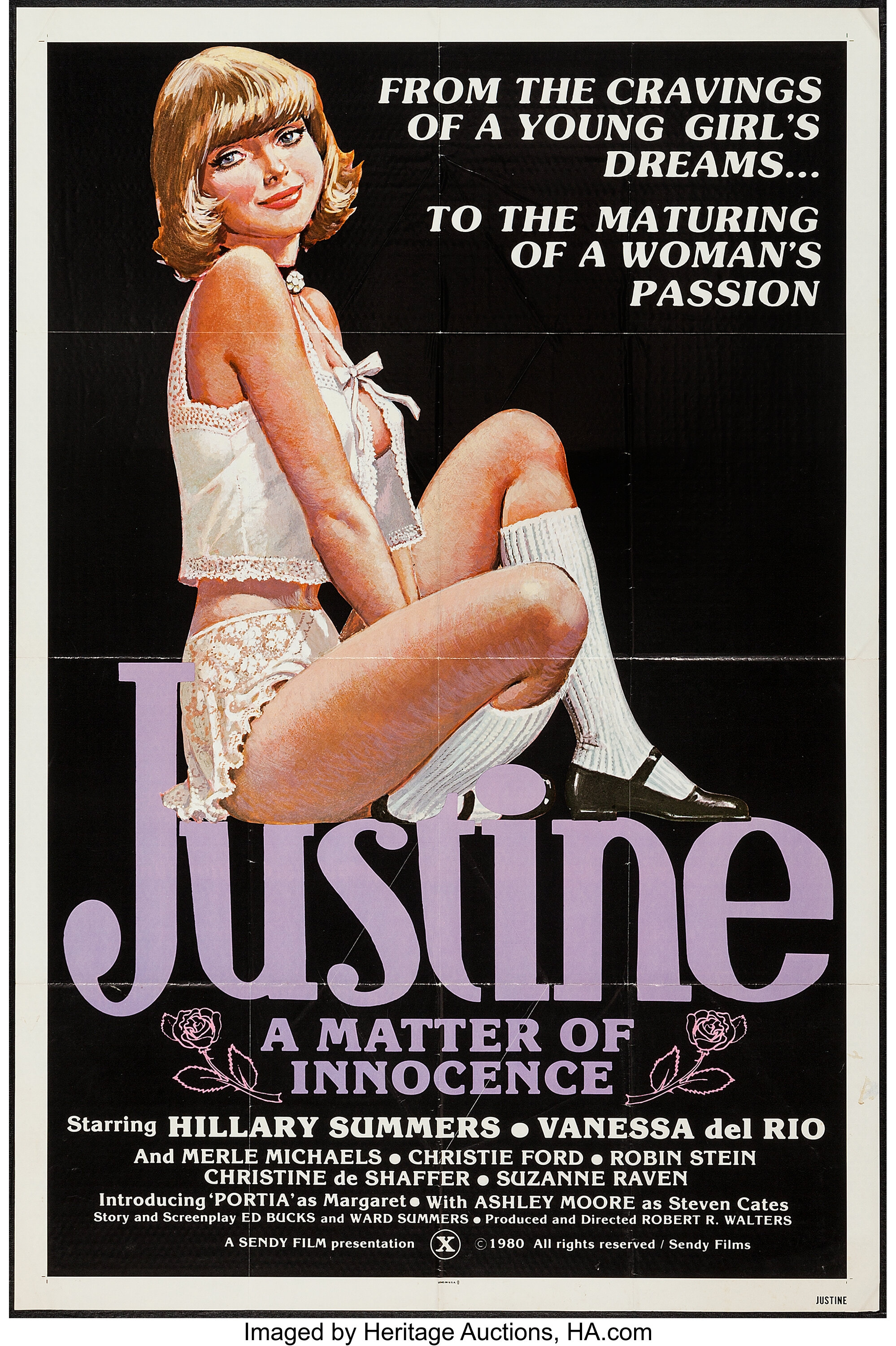 Justine German Porn Film - Justine: A Matter of Innocence (Sendy Film, 1980). One Sheet (27\