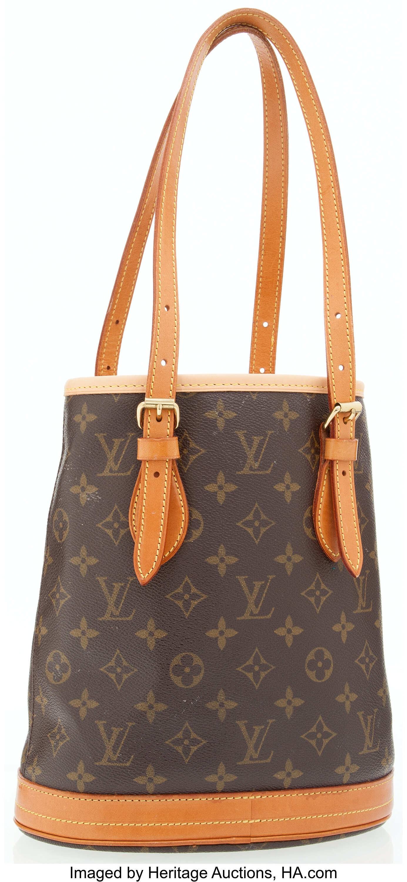 Brown Louis Vuitton Monogram Bucket PM