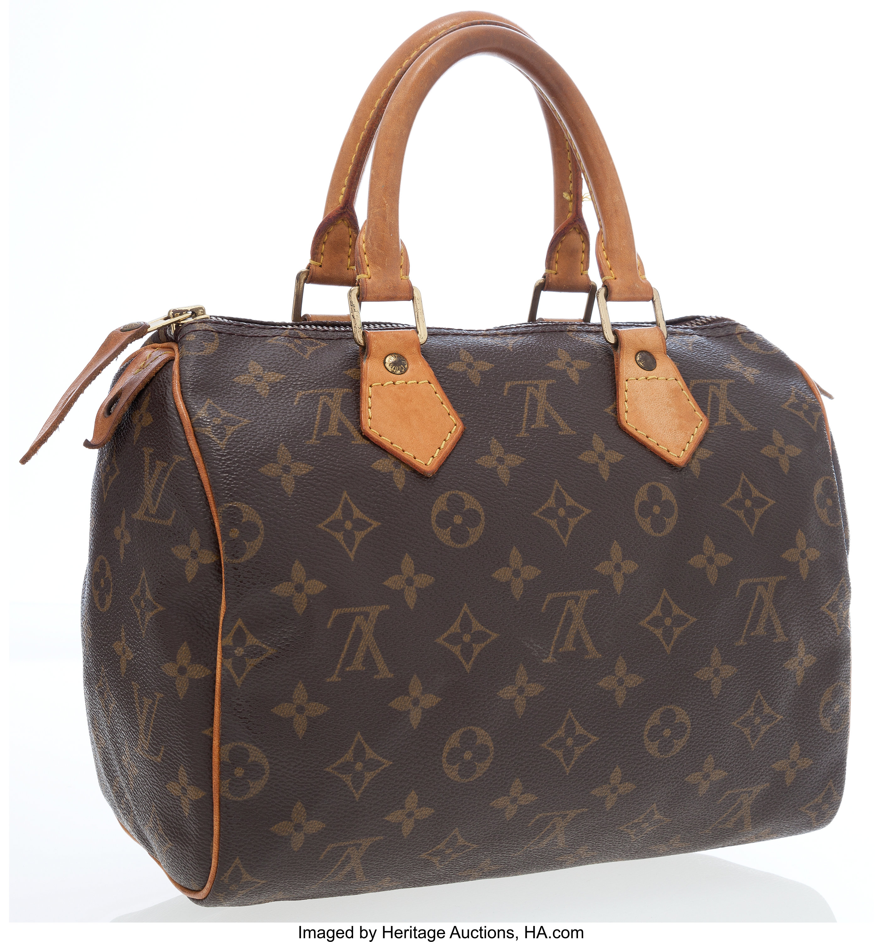 Louis Vuitton Classic Monogram Canvas Speedy 25 Top Handle Bag. , Lot  #77029