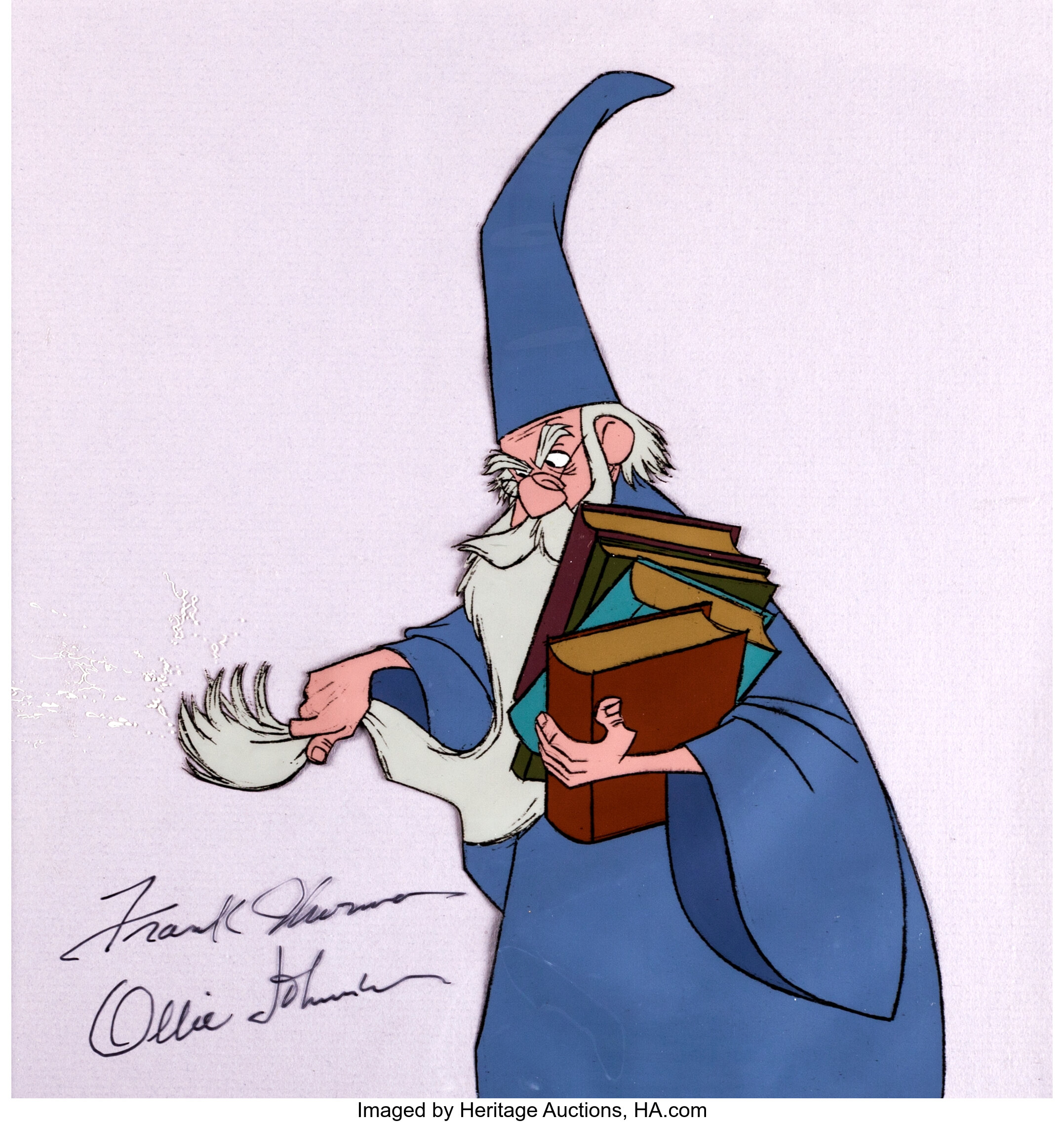 The Sword And The Stone Merlin Production Cel Signed By Ollie Lot Heritage Auctions