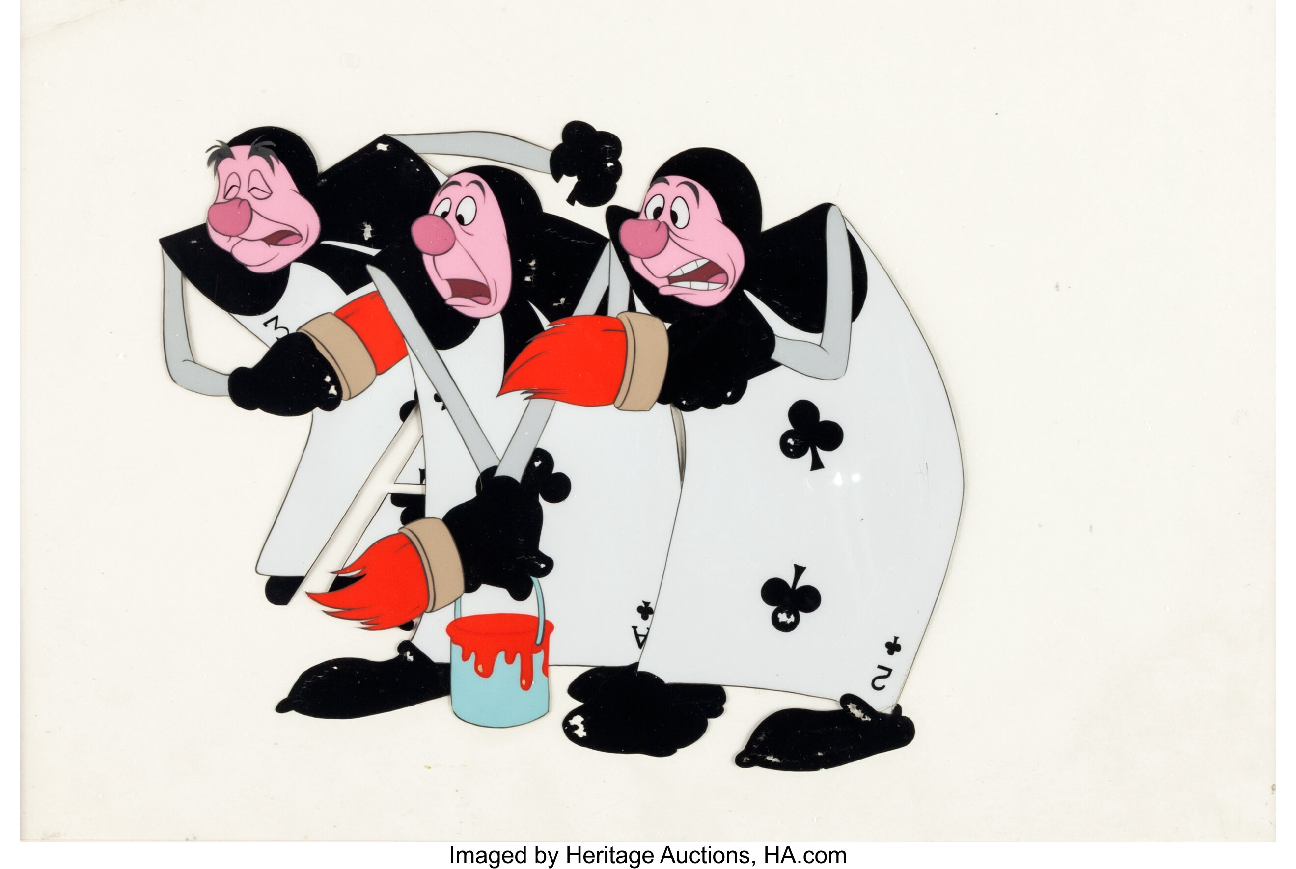 Alice in Wonderland Playing Cards Production Cel (Walt Disney, | Lot ...