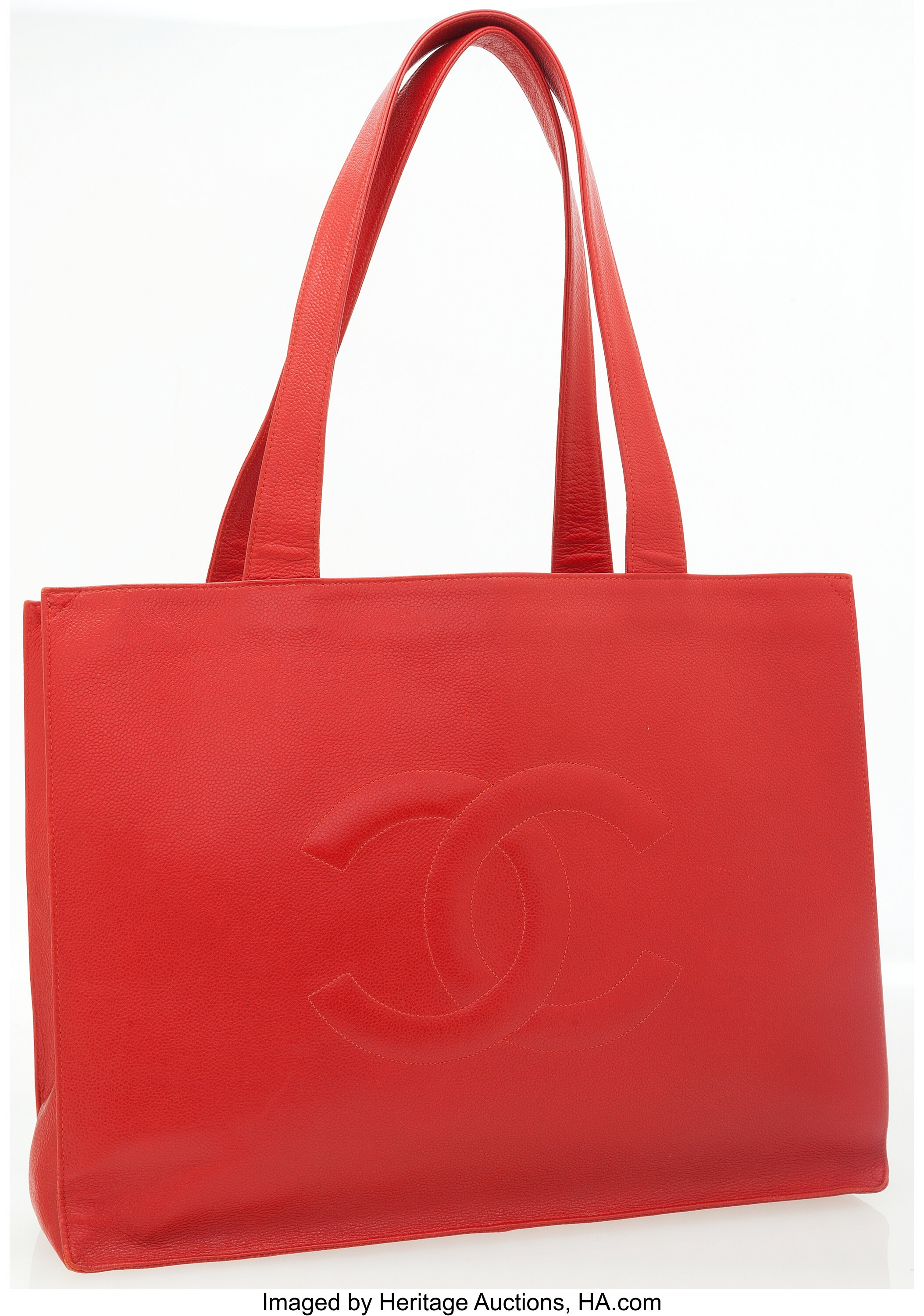 Chanel Large Red Caviar Leather Classic Tote Bag. ... Luxury | Lot #77014 |  Heritage Auctions