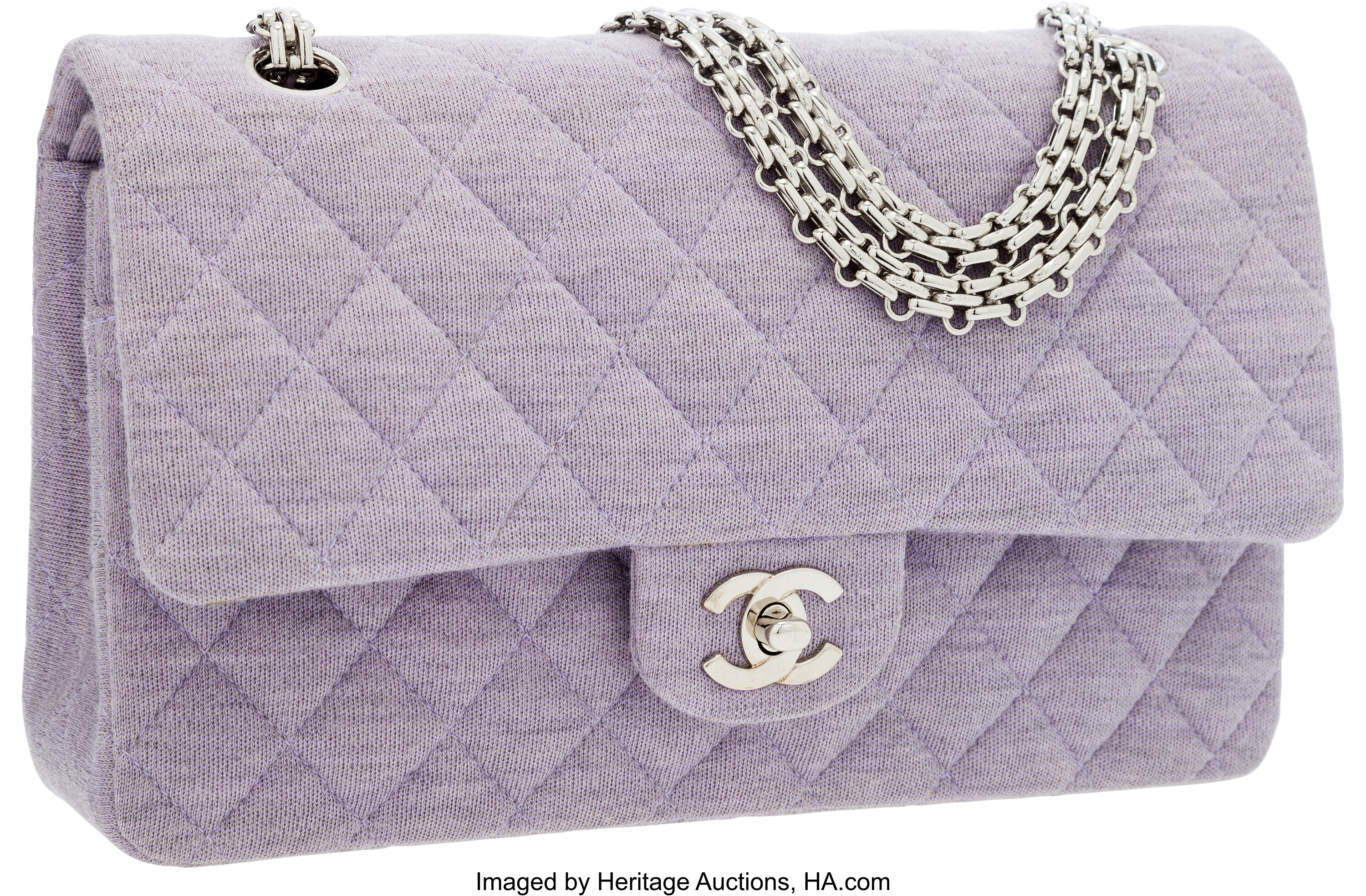 Fuchsia Quilted Lambskin Medium Classic Heart Chain Valentine Flap