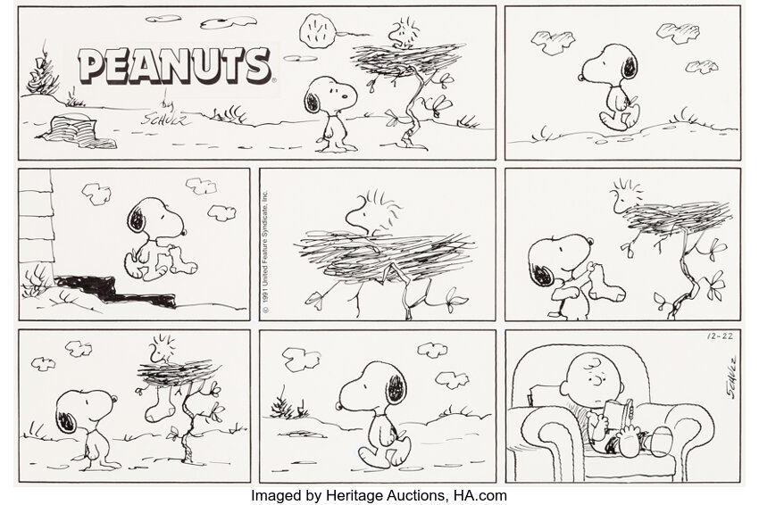 peanuts christmas comic strip