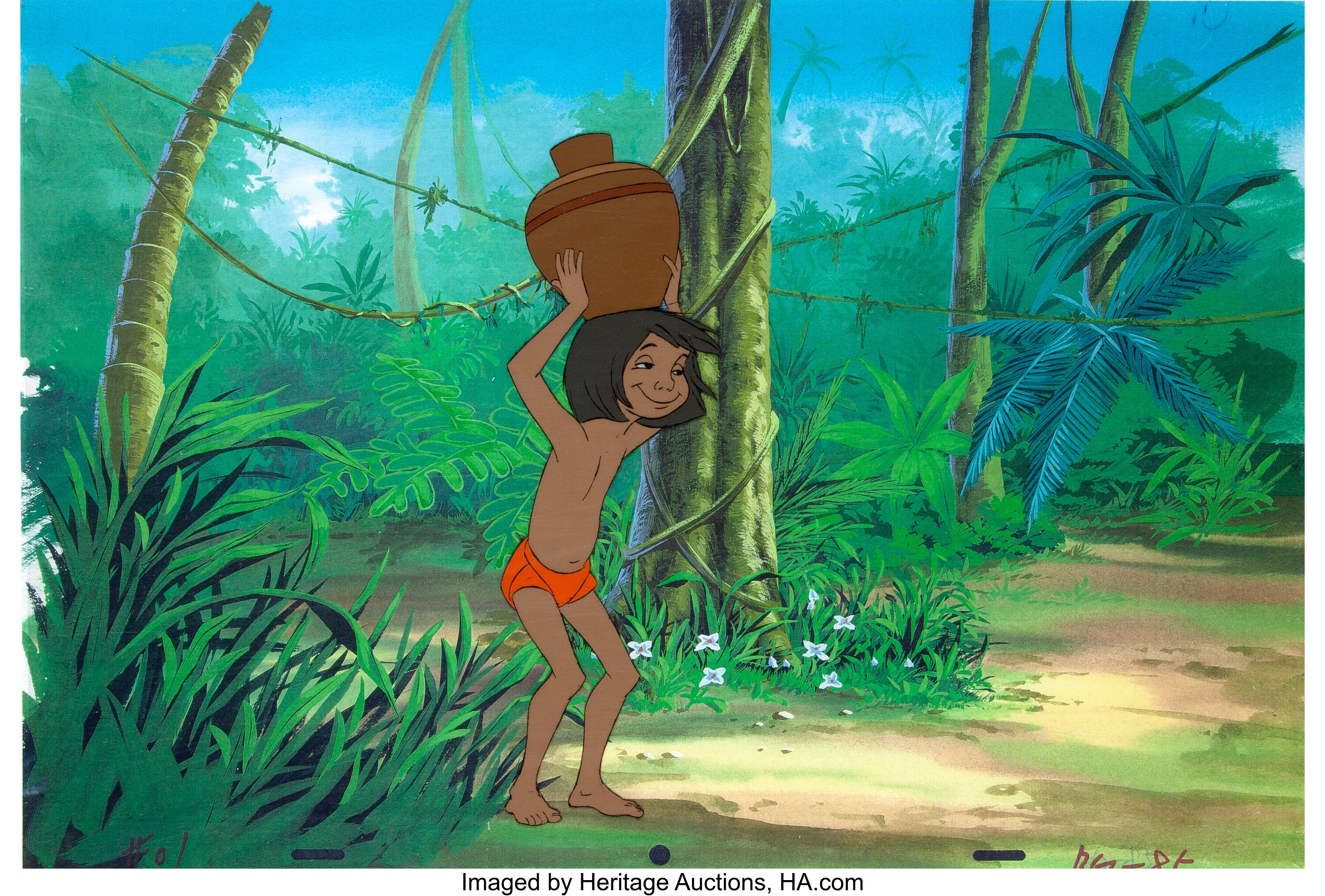 The Jungle Book Mowgli Production Cel Walt Disney 1967 Jungle Book