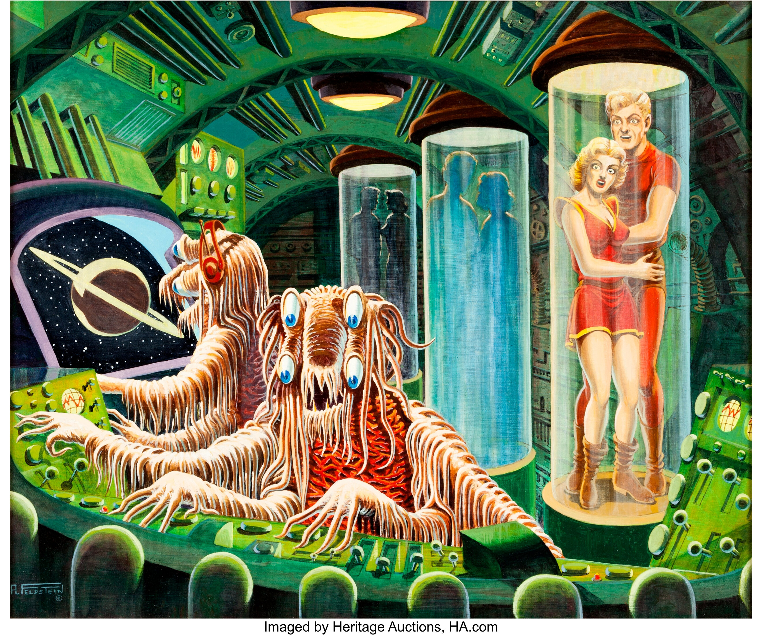 Al Feldstein Weird Fantasy 8 Revisited Painting Original Art