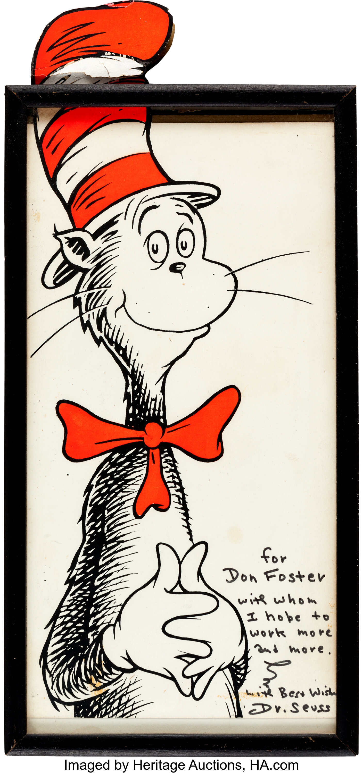 The Cat in the Hat Silkscreen Print Signed by Dr. Seuss (c. | Lot ...