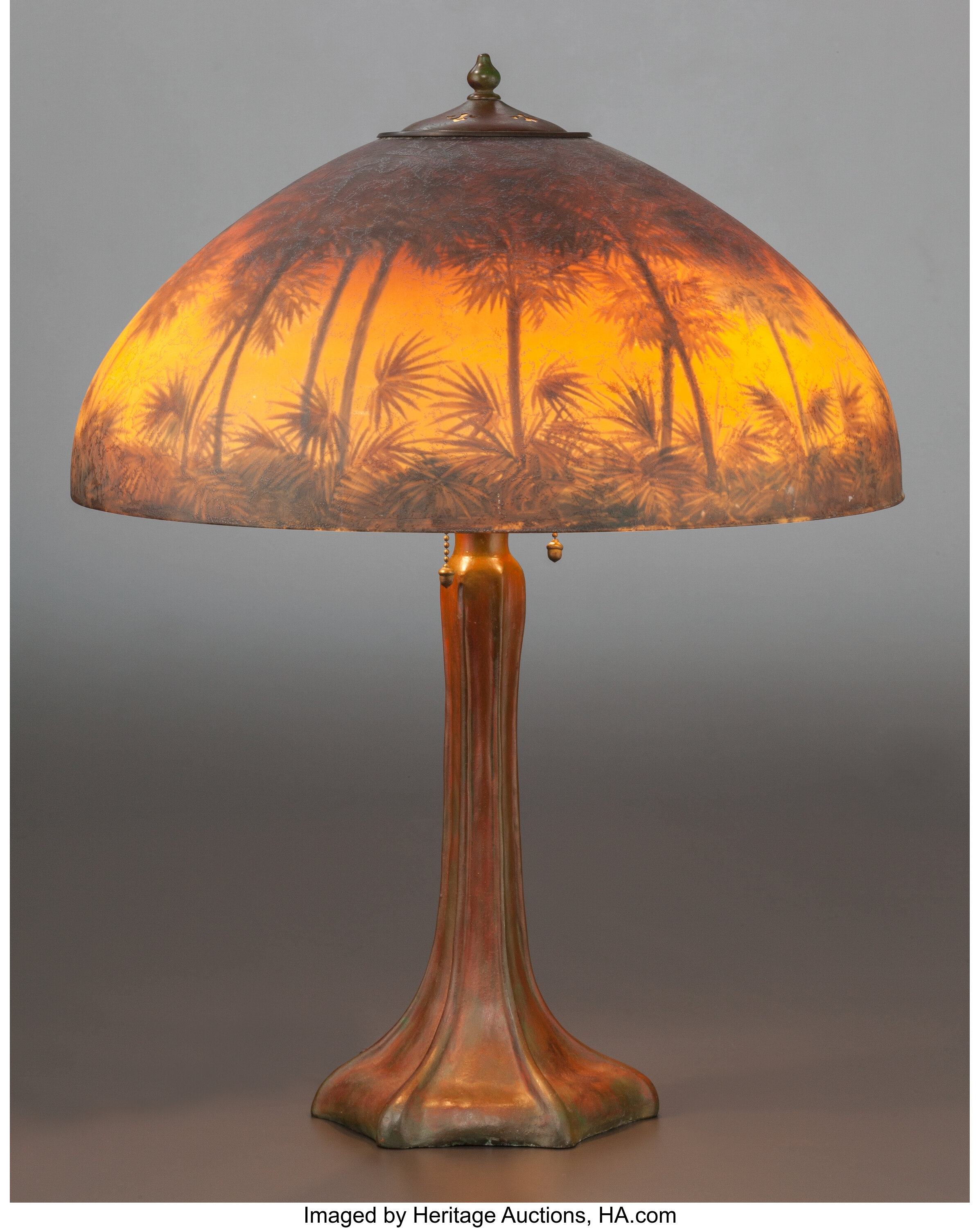 Reverse hand best sale painted table lamps