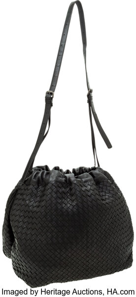 BOTTEGA VENETA Black Tan Leather trim Textured Pre Loved AS IS Backpac –  ReturnStyle