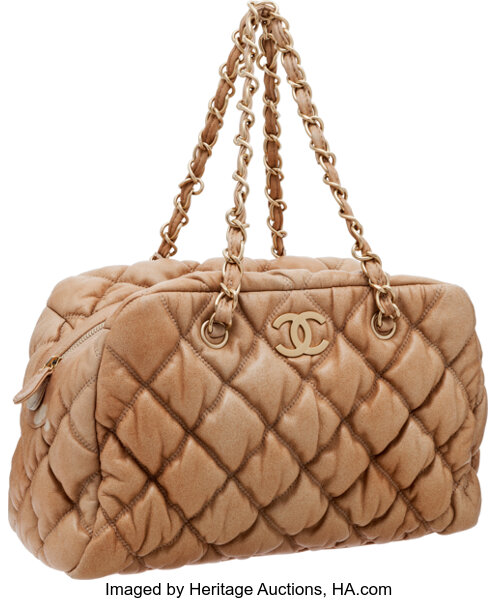 Chanel, timeless nude leather laptop bag with golden hardware. - Unique  Designer Pieces