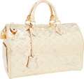 Sold at Auction: Louis Vuitton Metallic Silver Monogram Patent Leather  Miroir Speedy 35 Bag Con