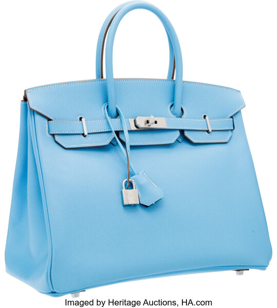 Hermes Limited Edition Candy Collection 35cm Blue Celeste & Blue