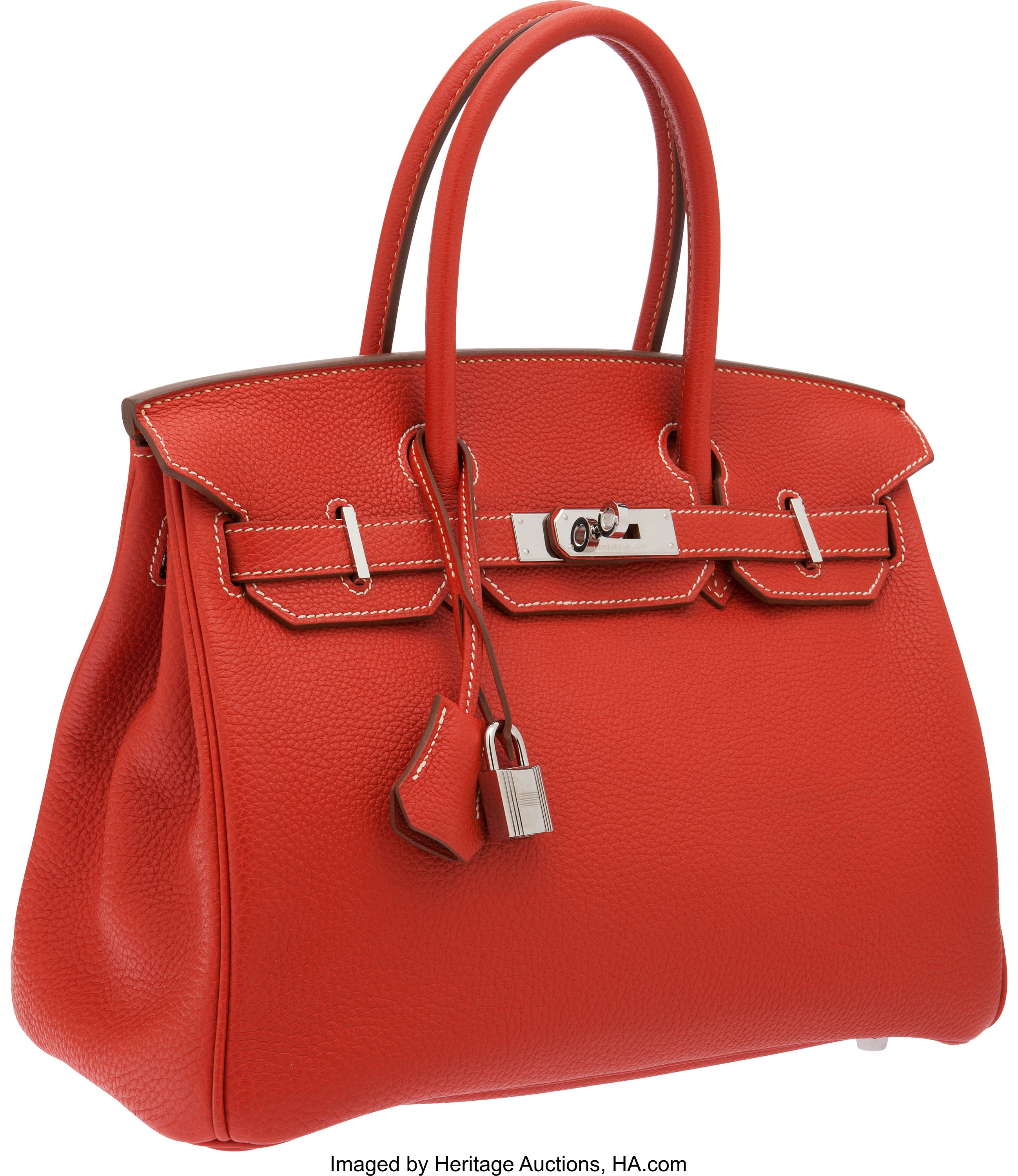 cm Sanguine Togo Leather Palladium Plated Birkin Bag, UhfmrShops