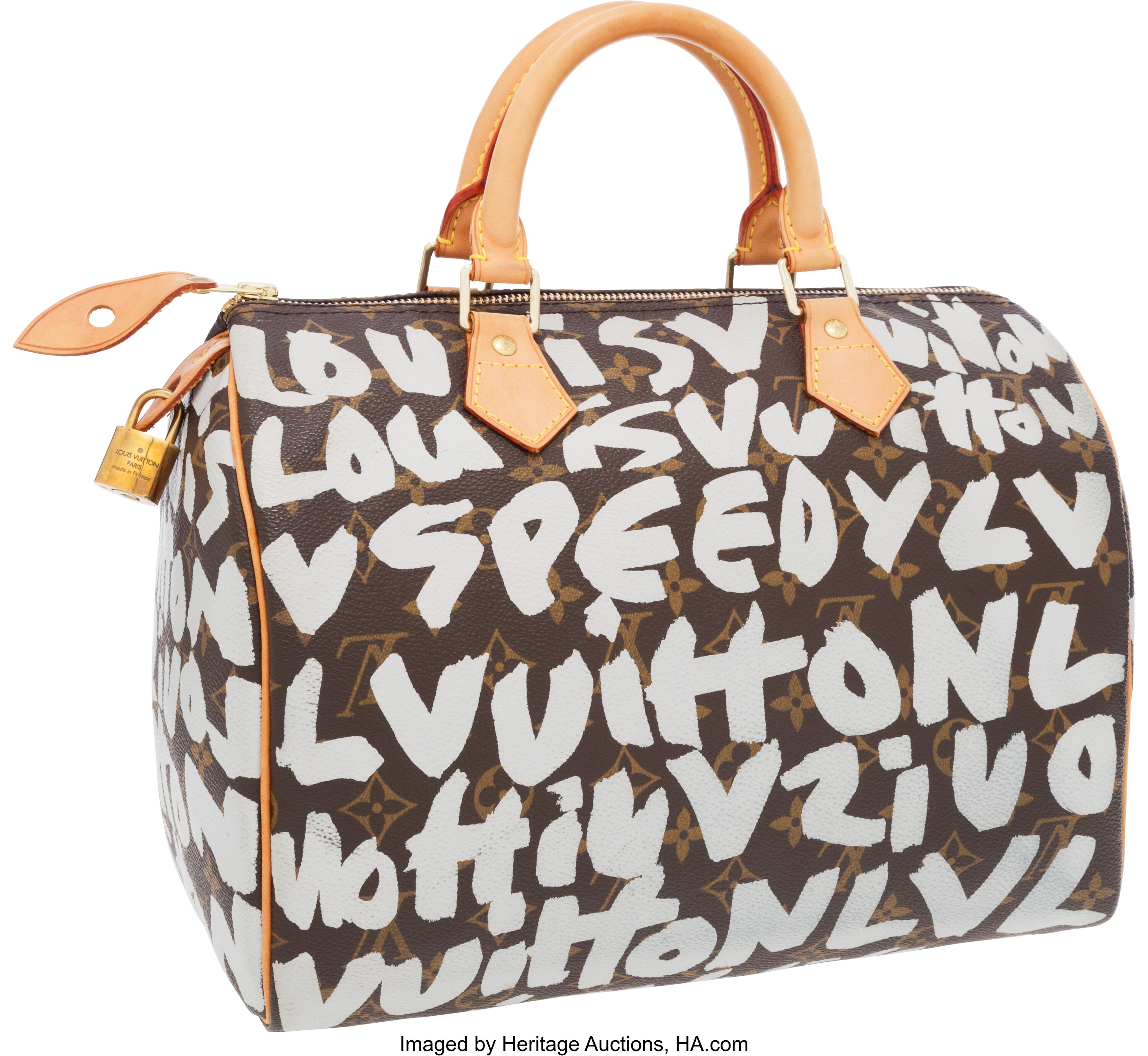 Louis Vuitton Limited Edition Monogram Graffiti Speedy 30 Satchel