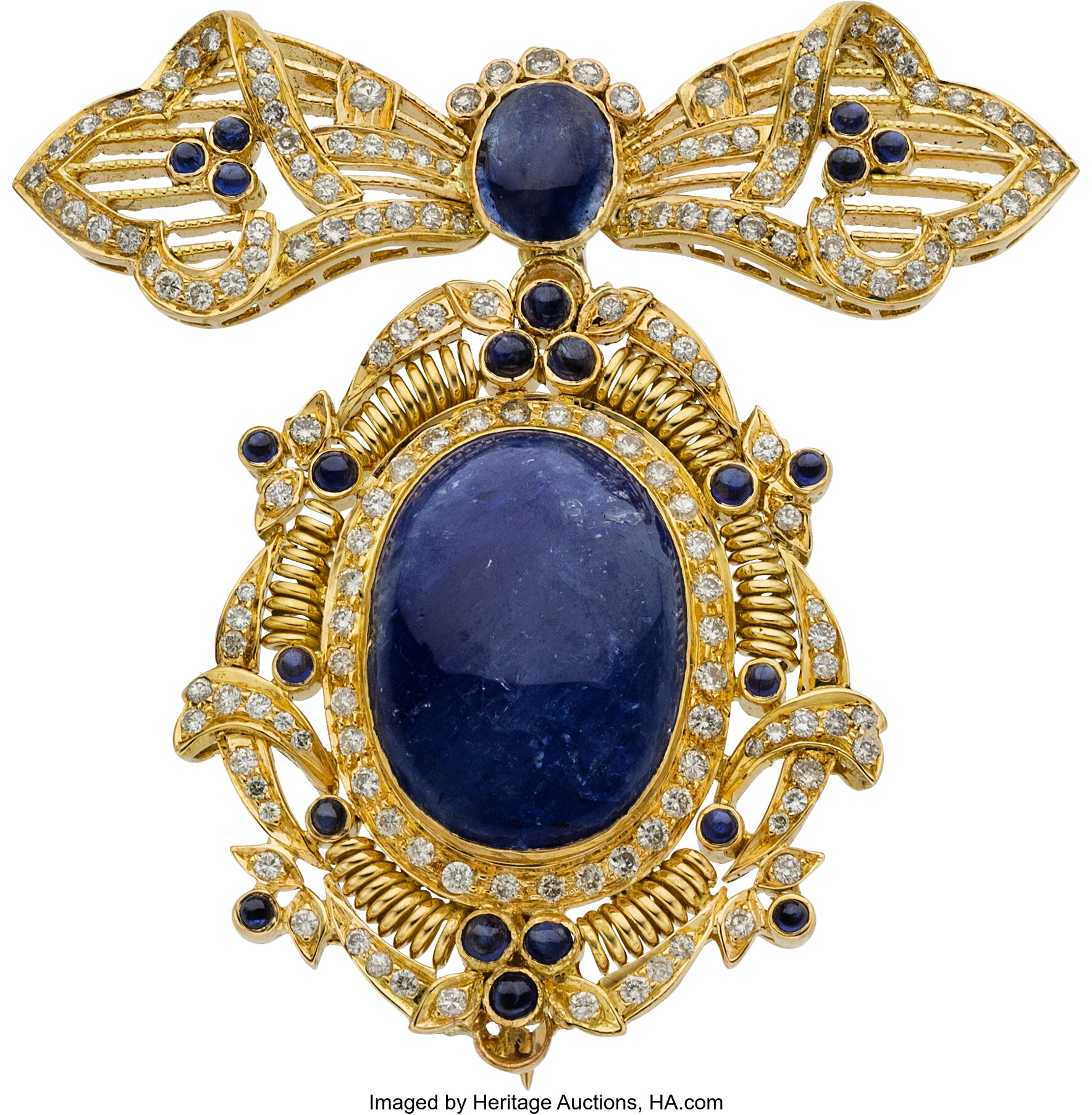 Sapphire, Diamond, Gold Brooch. ... Estate Jewelry Brooches - Pins ...