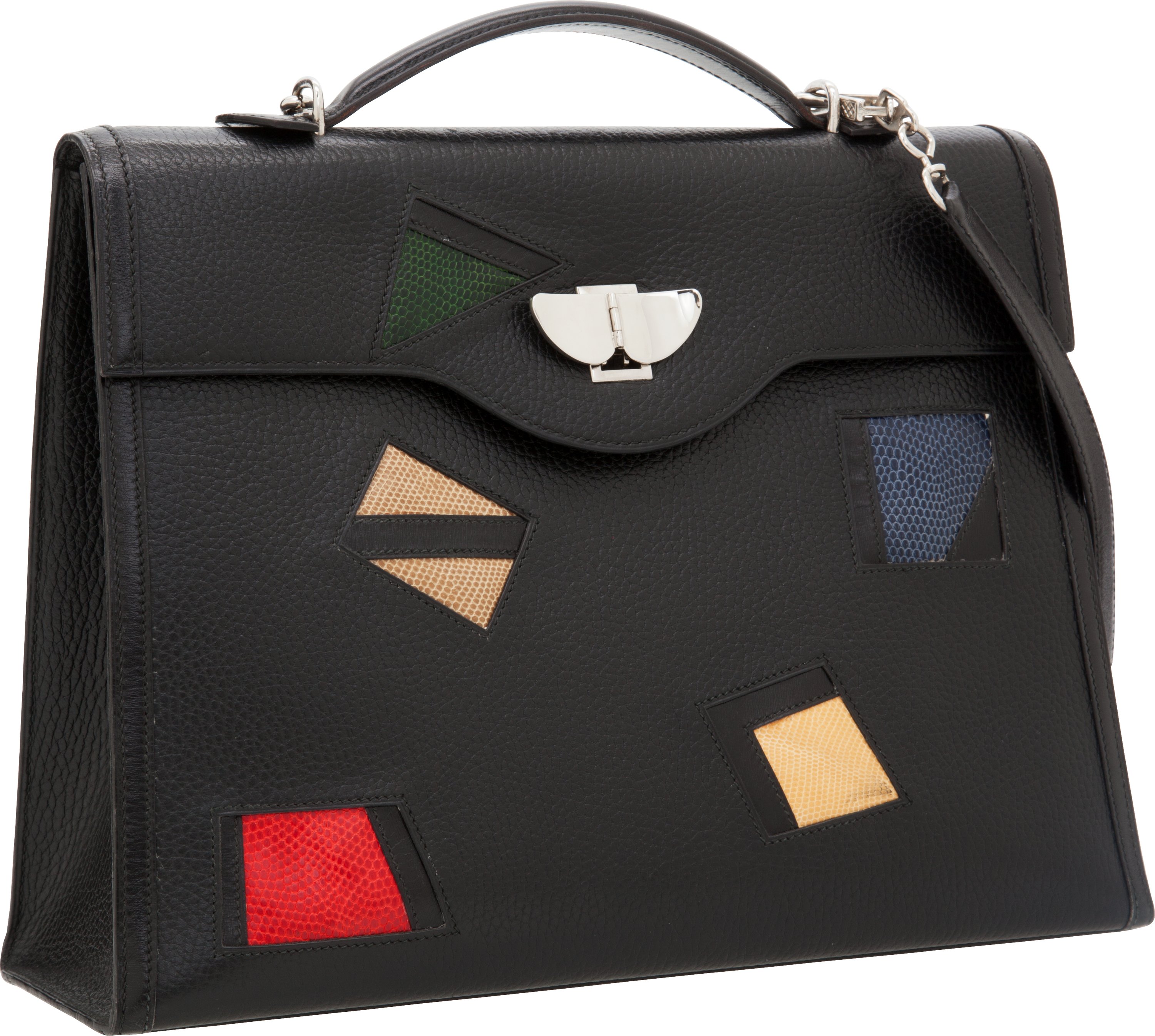 At Auction: Hermes Kelly Handbag Rouge Vif Ardennes with Gold