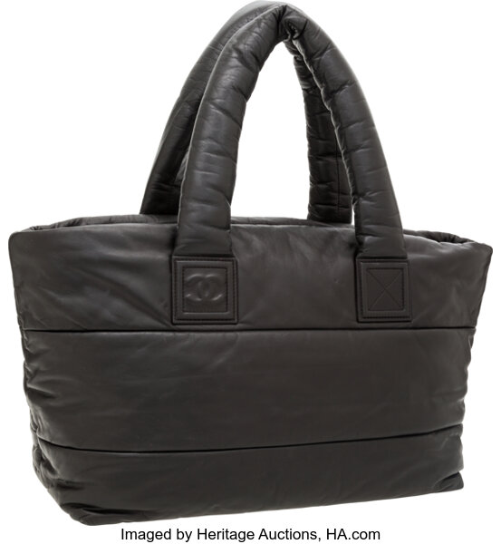 Chanel Black Lambskin Leather Large Coco Cocoon Tote Bag. , Lot #56284