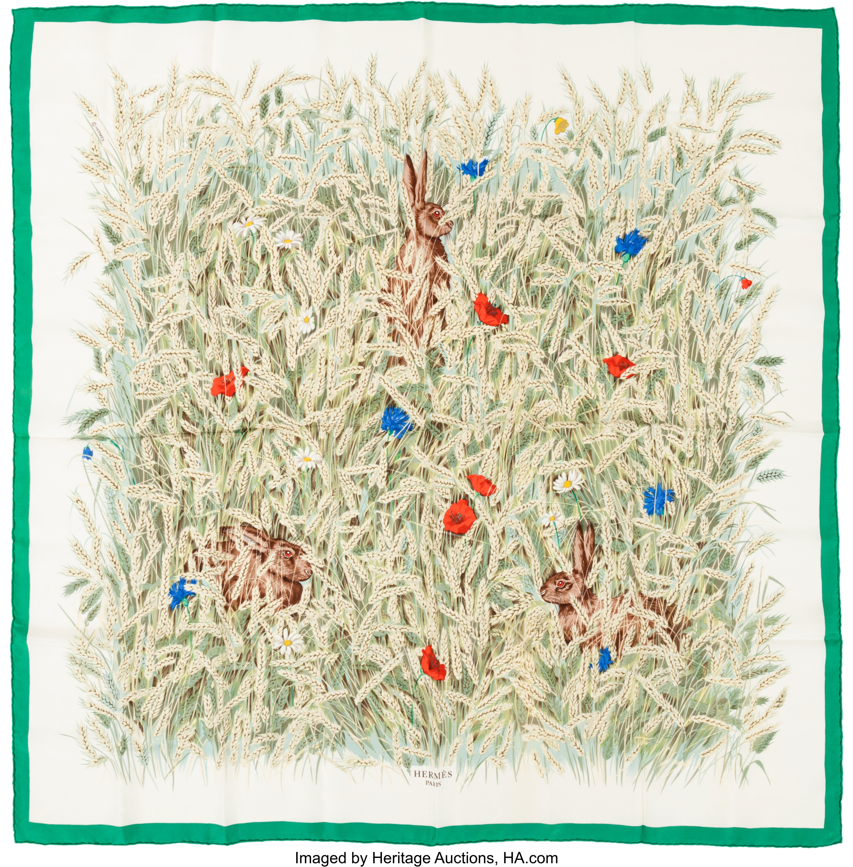 Hermes Silk Scarf “Les Bles” by Hugo Grygkar. – Hermes Emporium