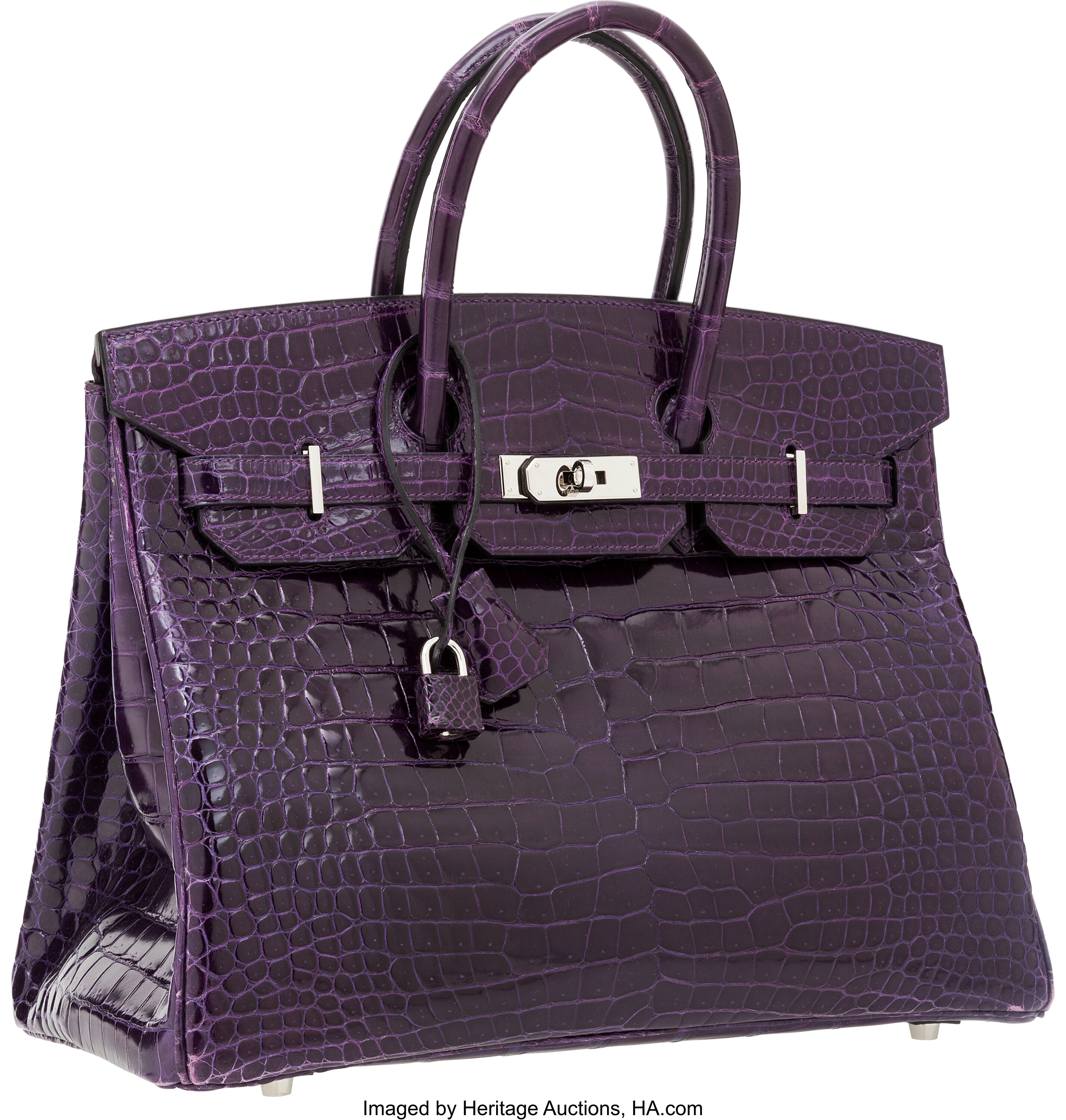 Hermes Birkin Bag, Ultra Violet, 35cm, Clemence with palladium