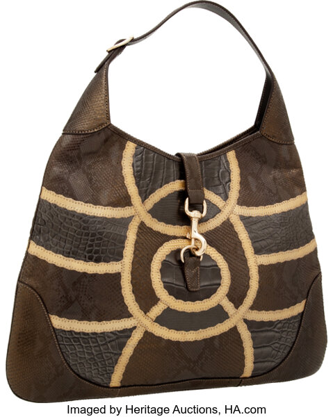 Gucci Lizard Jackie Hobo Bag