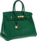 Hermes 35cm Vert Clair Epsom Leather Birkin Bag with Gold Hardware ...
