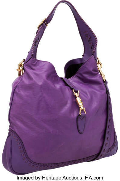 Gucci Purple Leather New Jackie Hobo at 1stDibs