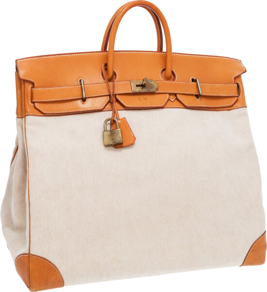 Hermès 2021 Toile de Camp HAC Birkin 50 - Neutrals Handle Bags, Handbags -  HER379584