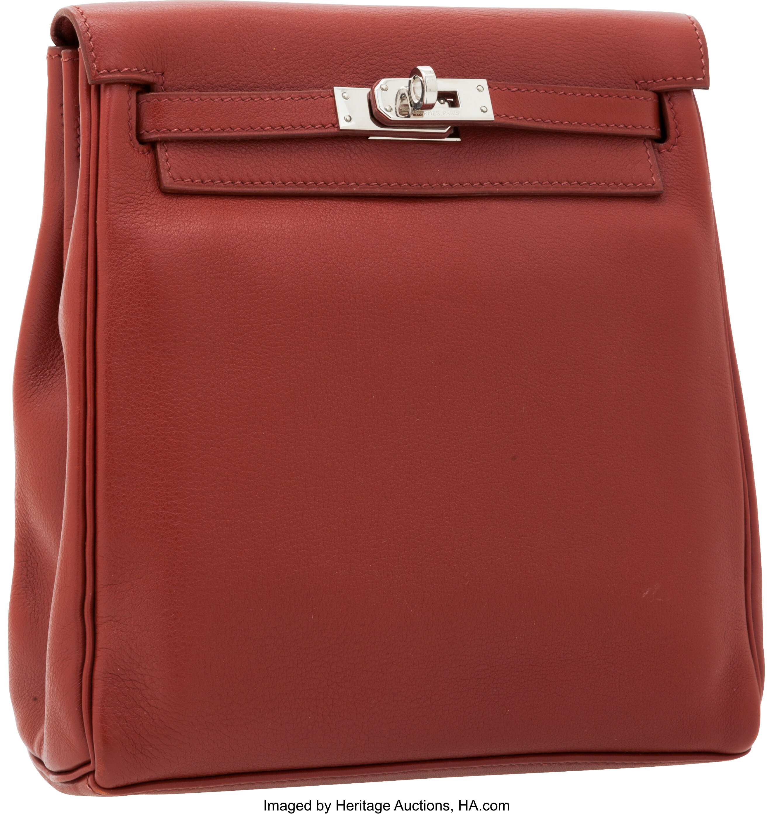 Hermes Gold Togo Leather Kelly Ado Backpack