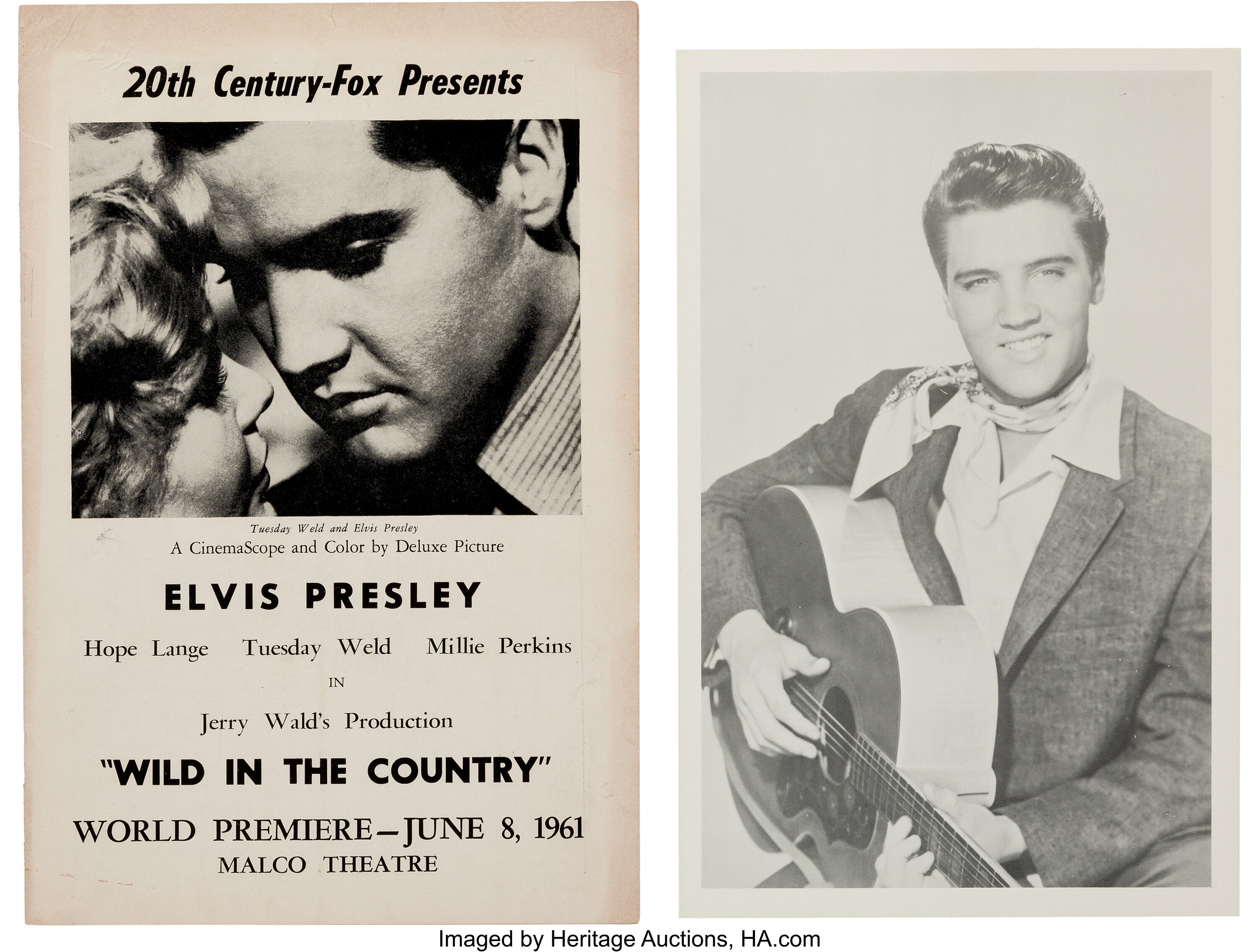 Elvis Presley and Tuesday Weld in “Wild in the Country”