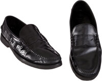 Michael Jackson Costume Shoes - POPSTAR-09 SLIP-ON PENNY LOAFER IN BLACK