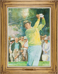 1999 PGA Tour Lifetime Achievement Award Painting Presented to | Lot ...