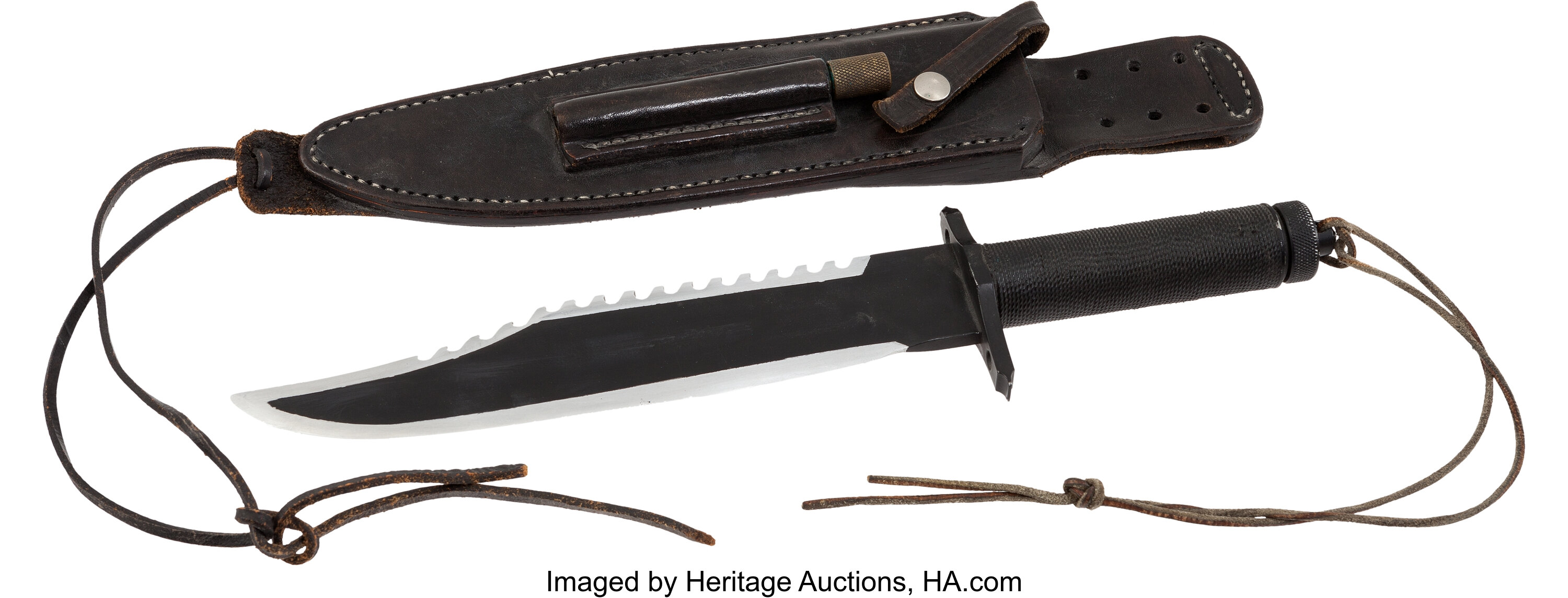 A Sylvester Stallone Prop Combat Knife And Sheath From Rambo Lot Heritage Auctions