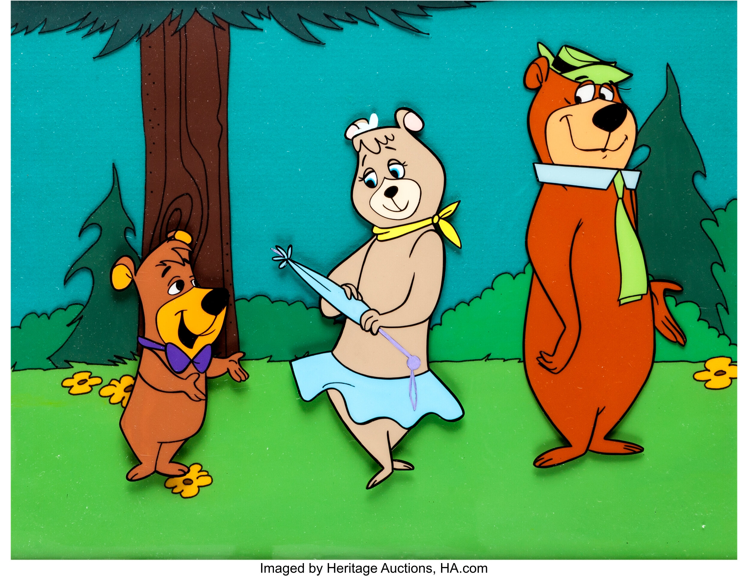 Cindy Bear Chasing Yogi Bear Limited Edition Cel Hann - vrogue.co