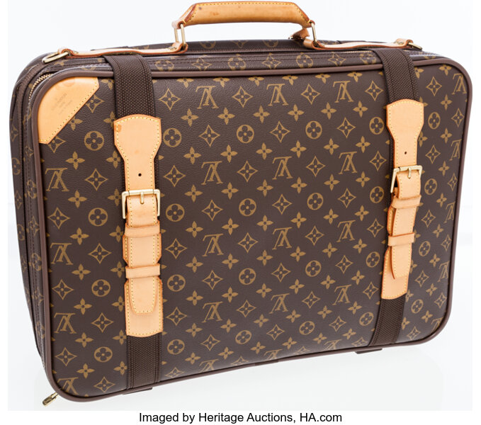 Louis Vuitton Satellite suitcase in monogram canvas and natural leather