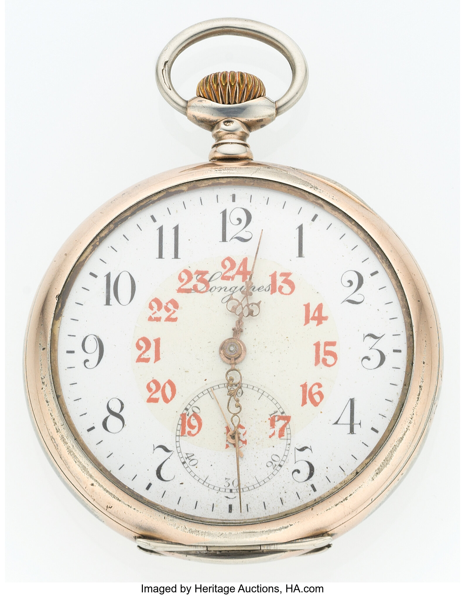 Longines 11 Jewel 24 Hour Pocket Watch. Timepieces Swiss and