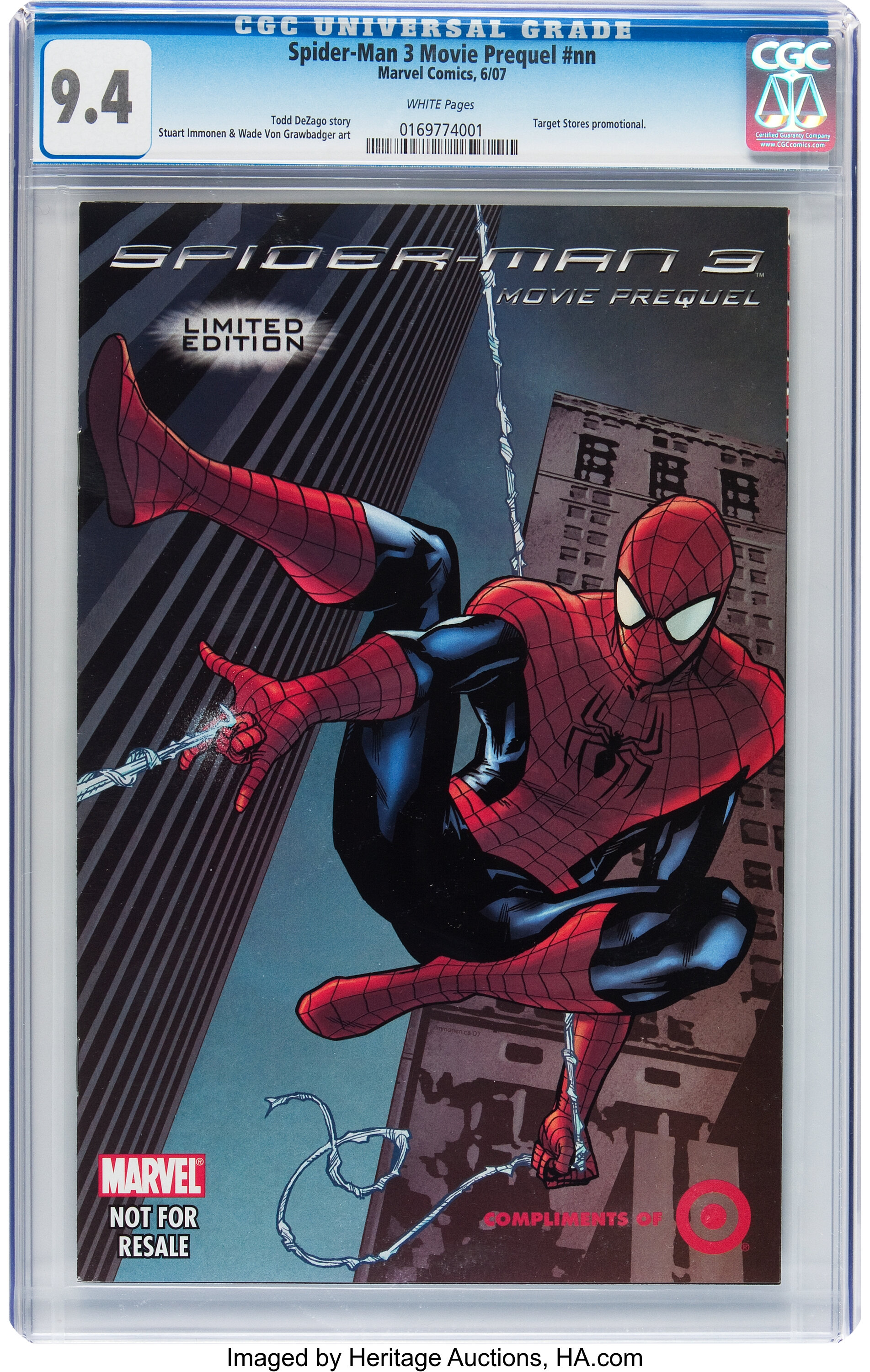 Spider-Man 3 Movie Prequel #nn (Marvel, 2007) CGC NM  White | Lot #10365  | Heritage Auctions