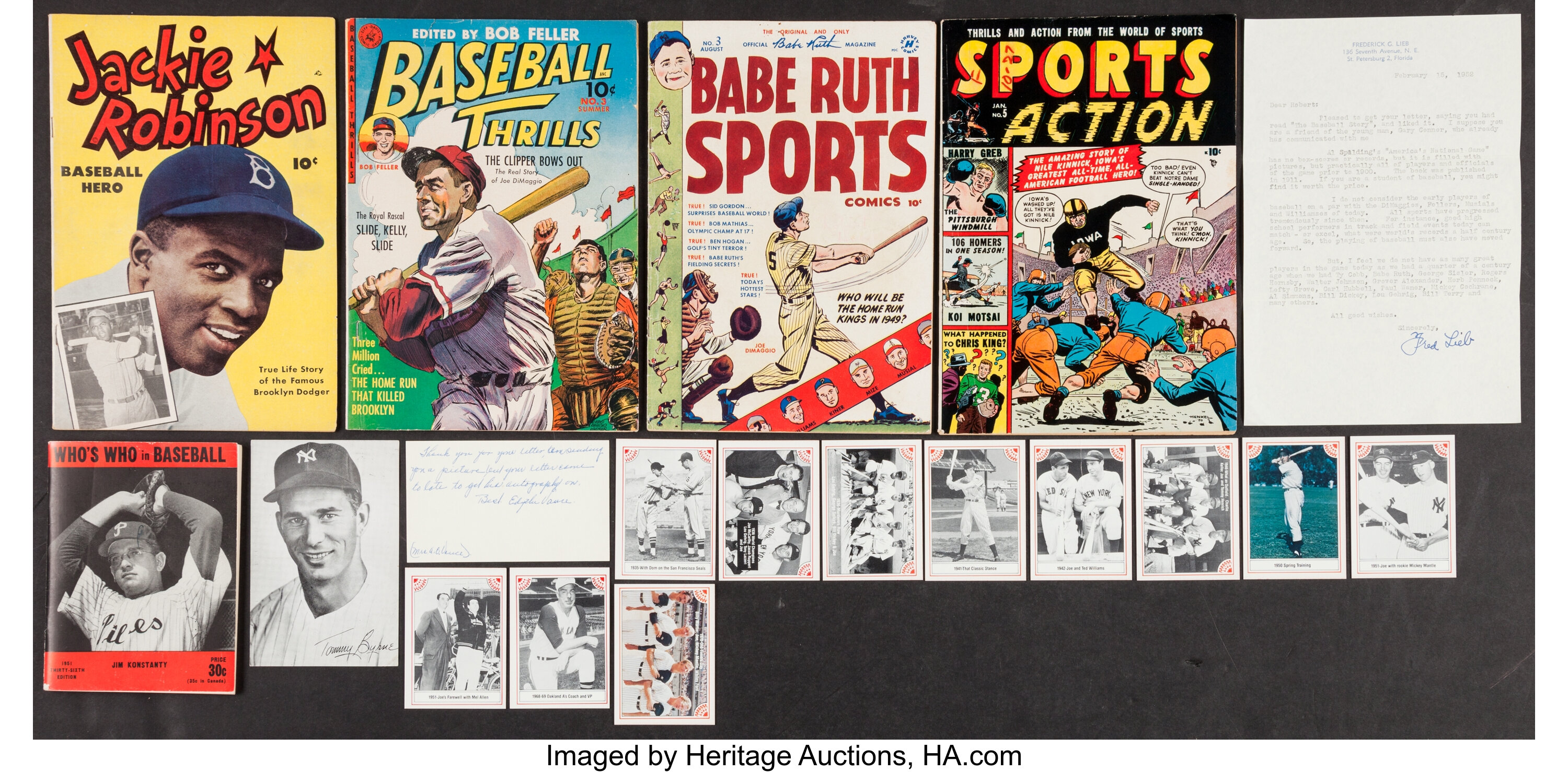 Front cover of Jackie Robinson comic book, issue # 5, 1951. Poster