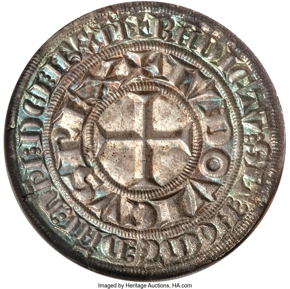 CNG: The Coin Shop. FRANCE, Royal. Louis IX (Saint Louis). 1226–1270. AR  Gros Tournois (26mm, 4.03 g, 9h). Struck 1266-1270.