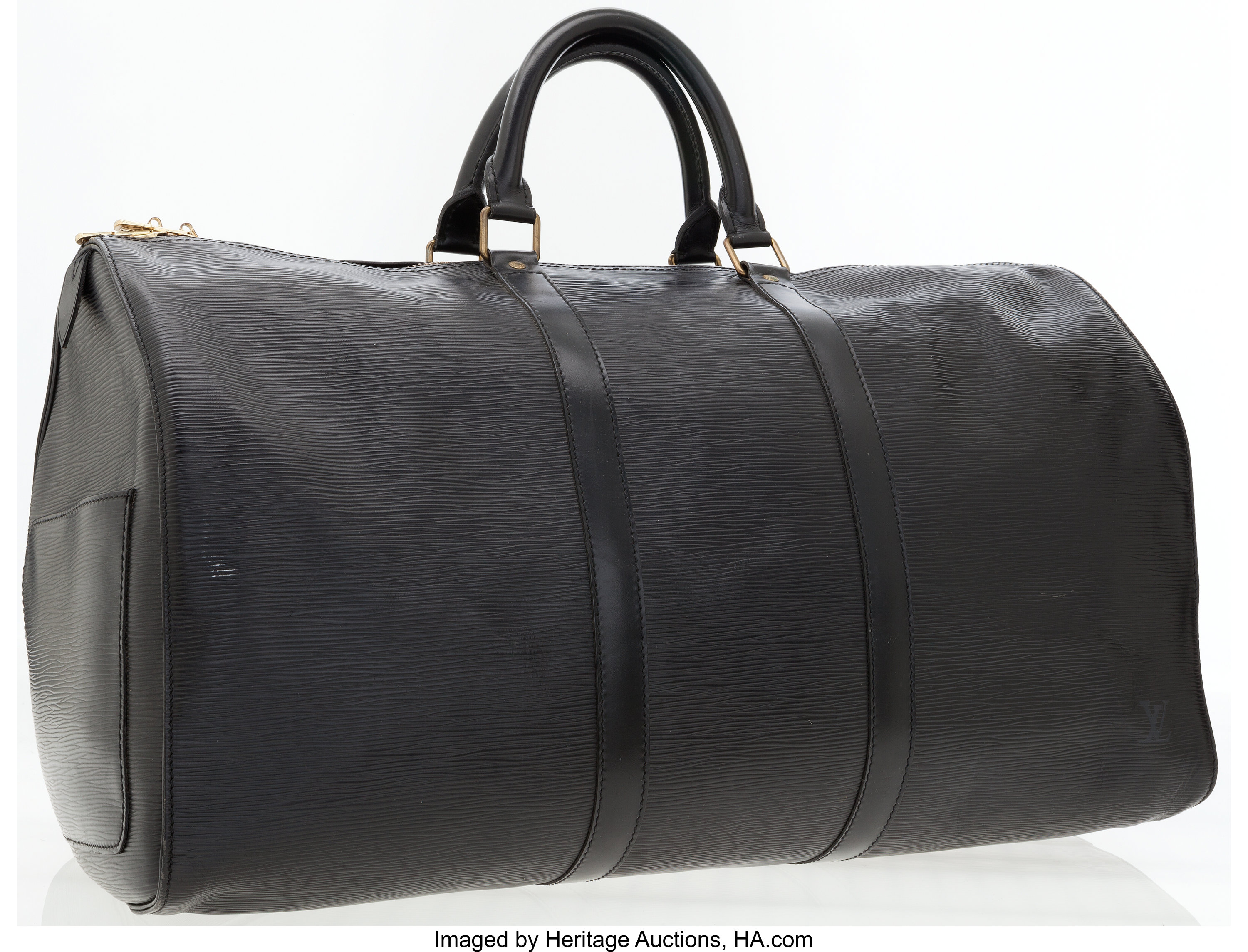 Sold at Auction: LOUIS VUITTON 'KEEPALL 50' EPI LEATHER TRAVEL BAG
