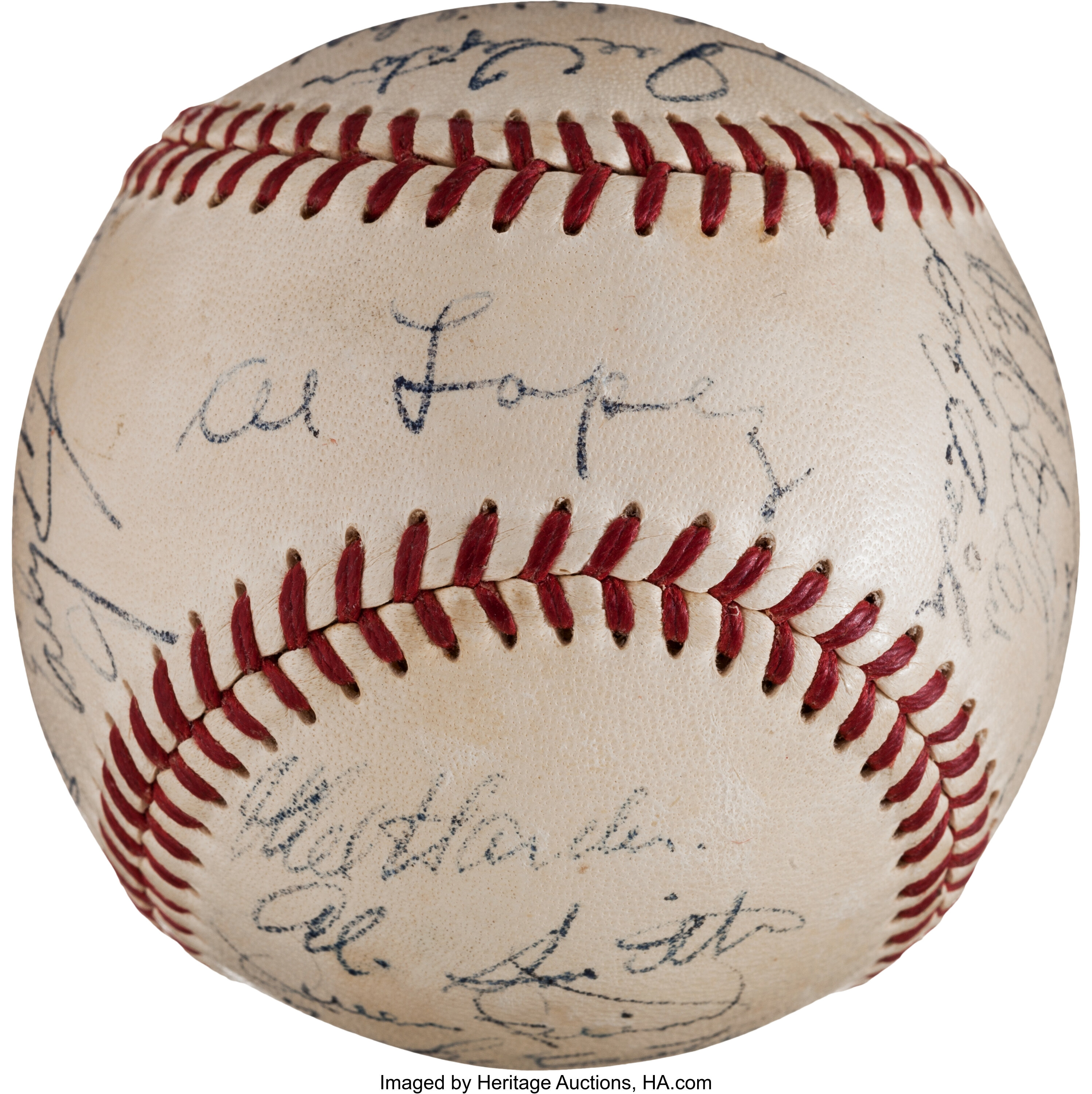 Sold at Auction: Cleveland Indians Bob Feller Signed baseball