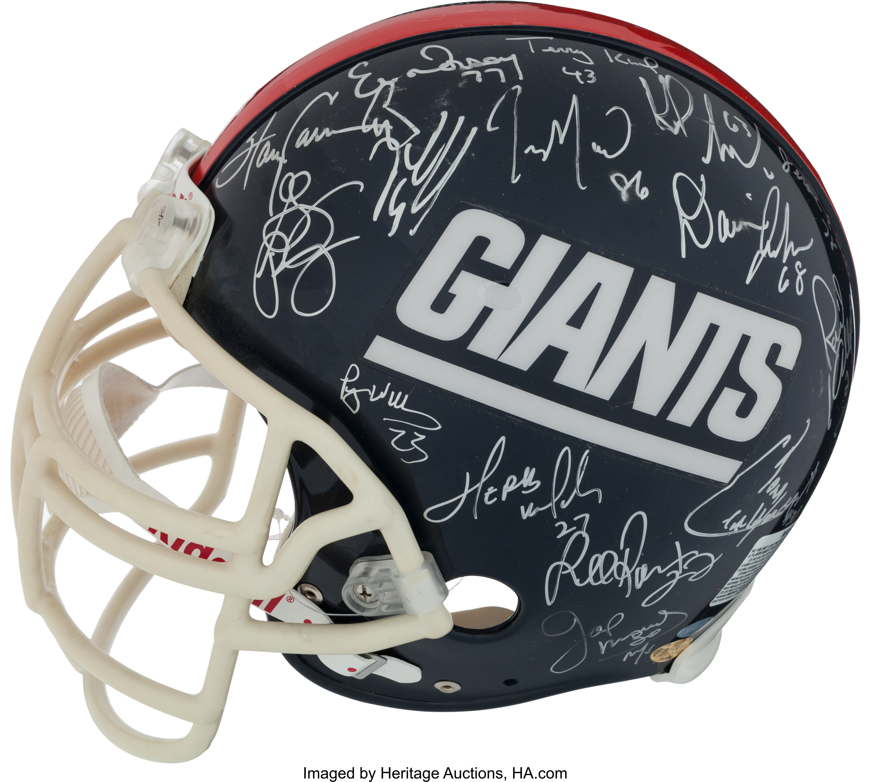 Sold at Auction: 1986 NY Giants Football Team Signed Helmet w COA