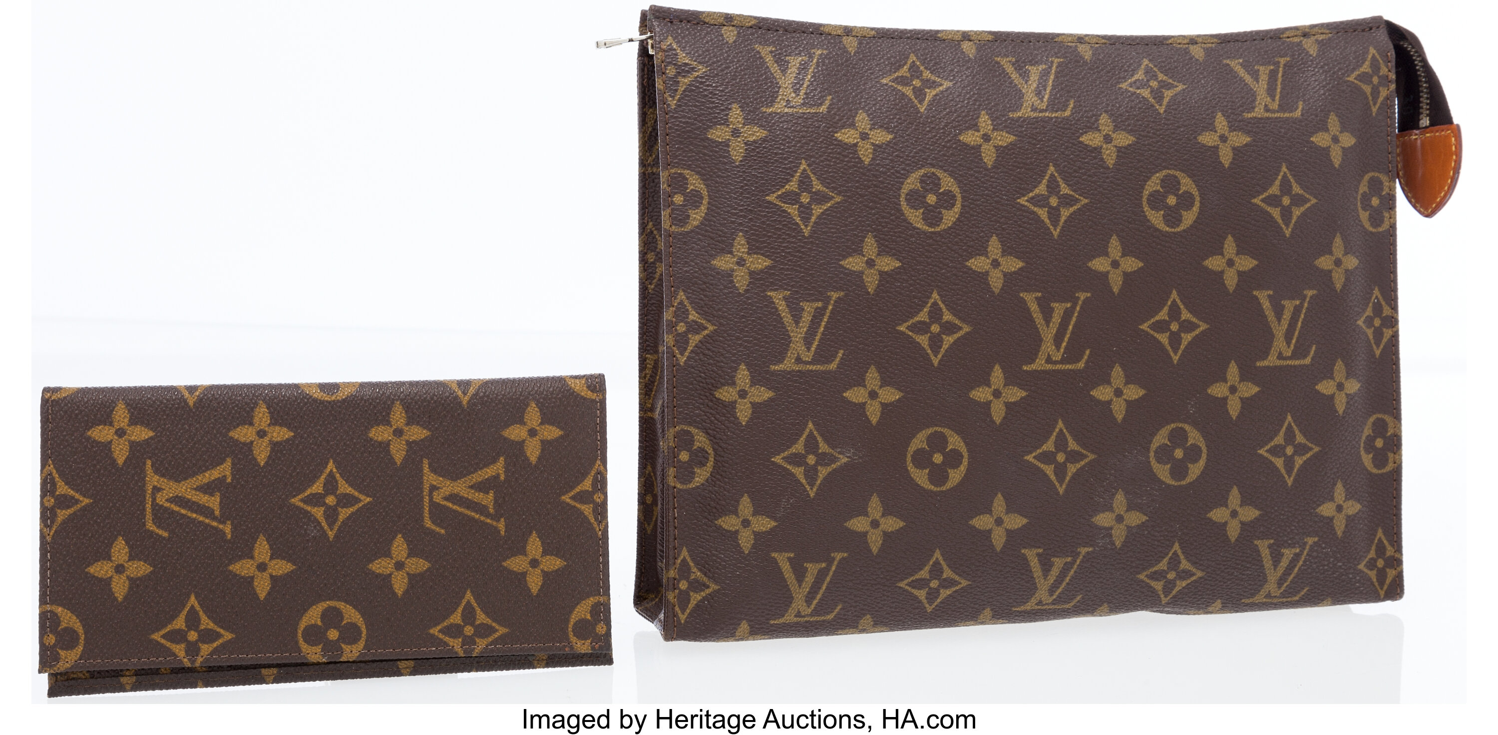 Louis Vuitton Vintage Monogram Canvas Pocket Agenda Checkbook Cover Auction