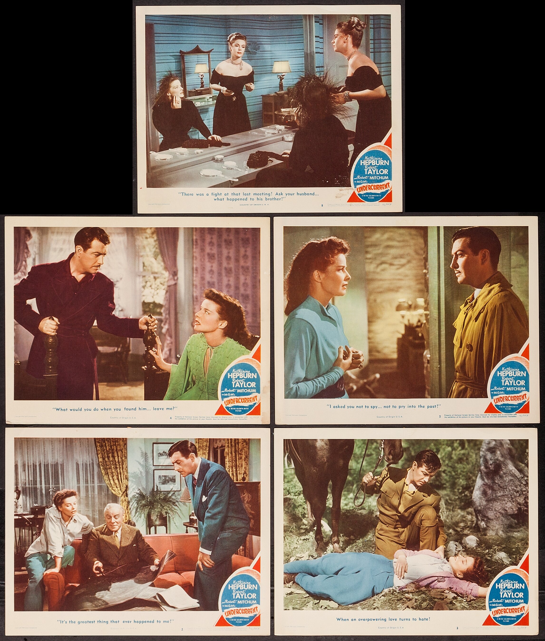 Undercurrent (MGM, 1946). Lobby Cards (5) (11