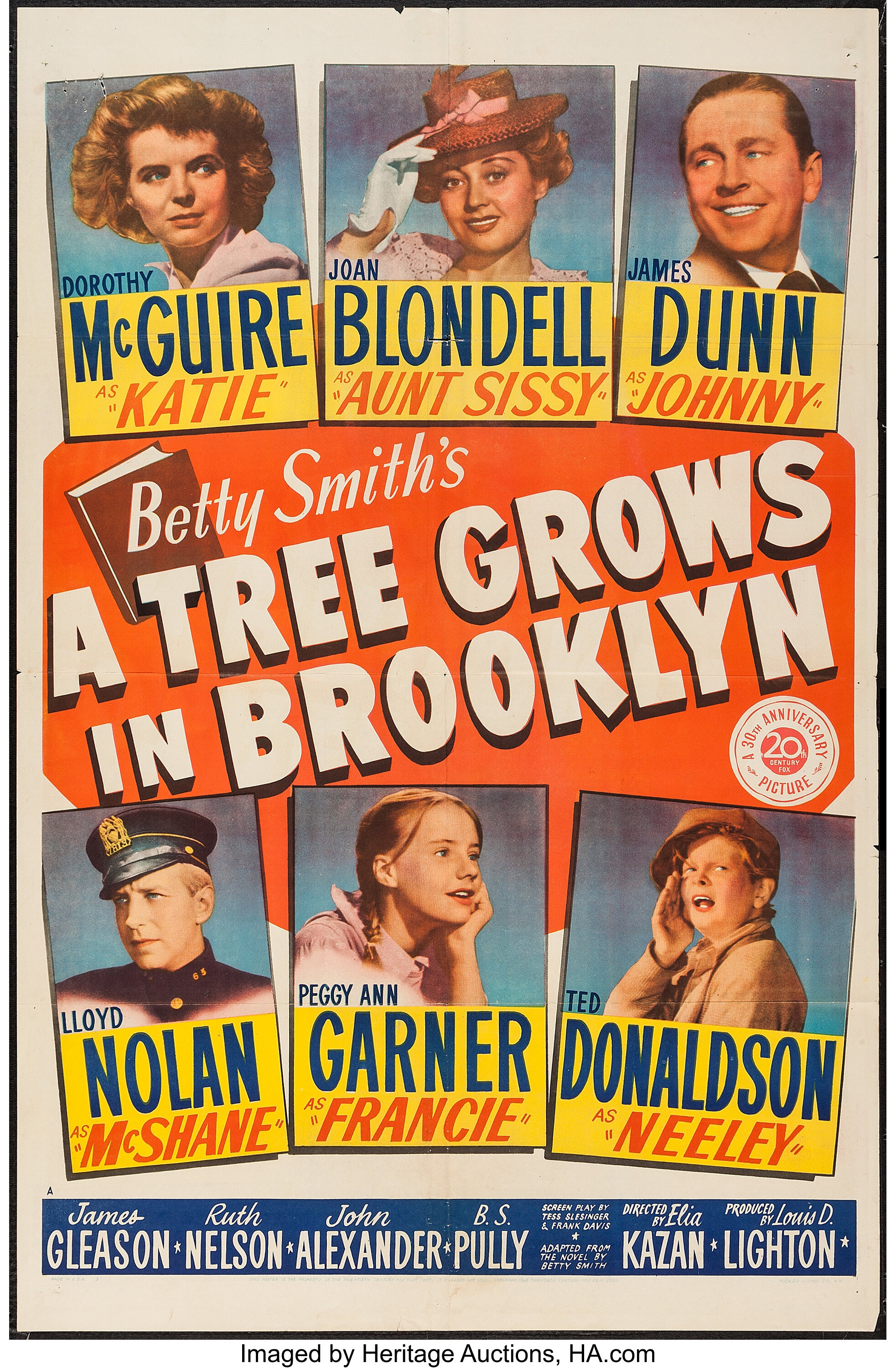 A Tree Grows In Brooklyn th Century Fox 1945 One Sheet 27 X Lot Heritage Auctions