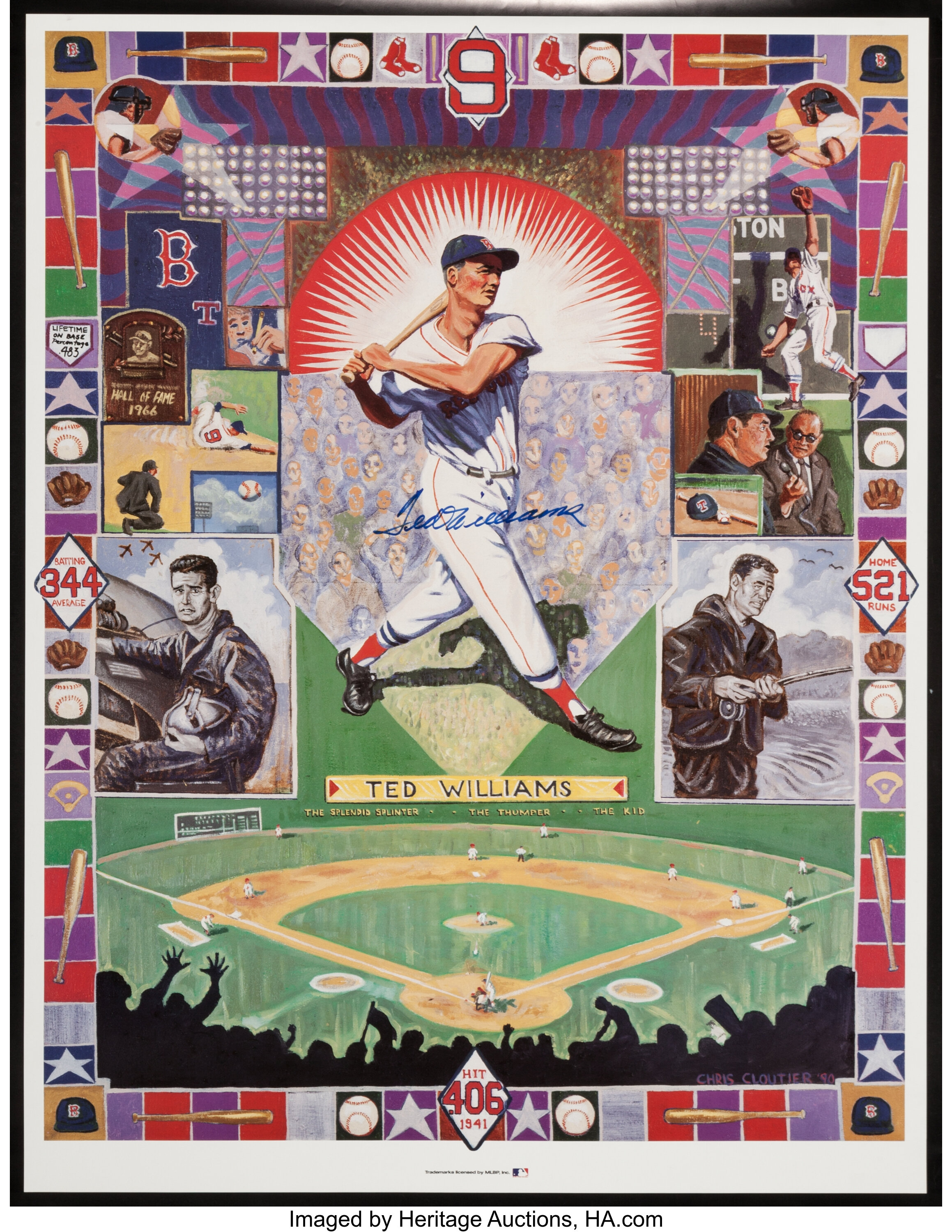 Ted Williams Signed Poster