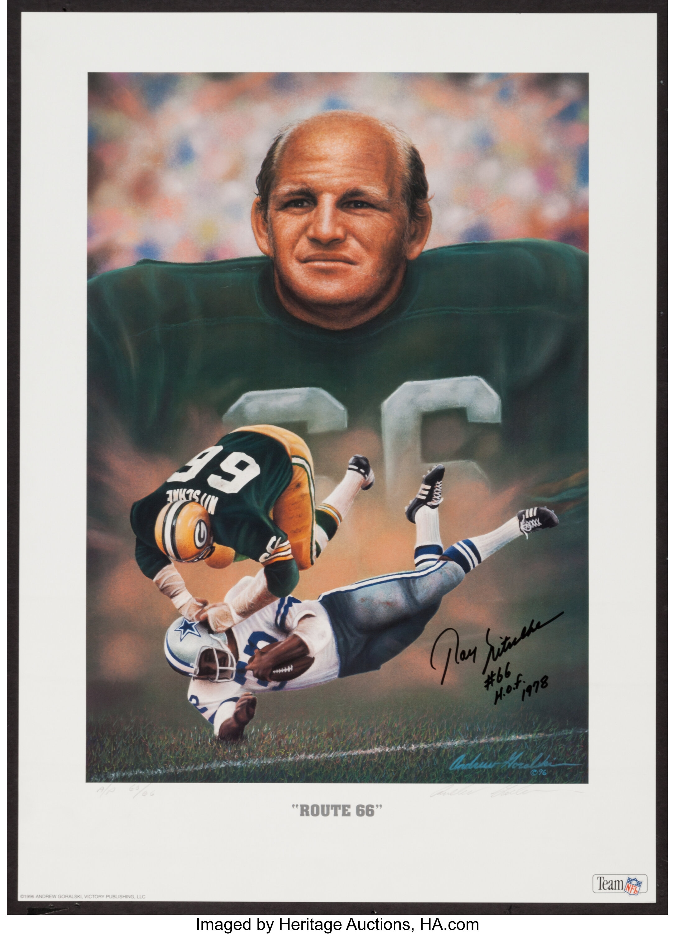 Paul Hornung, Fuzzy Thurston & Jerry Kramer Signed Green Bay